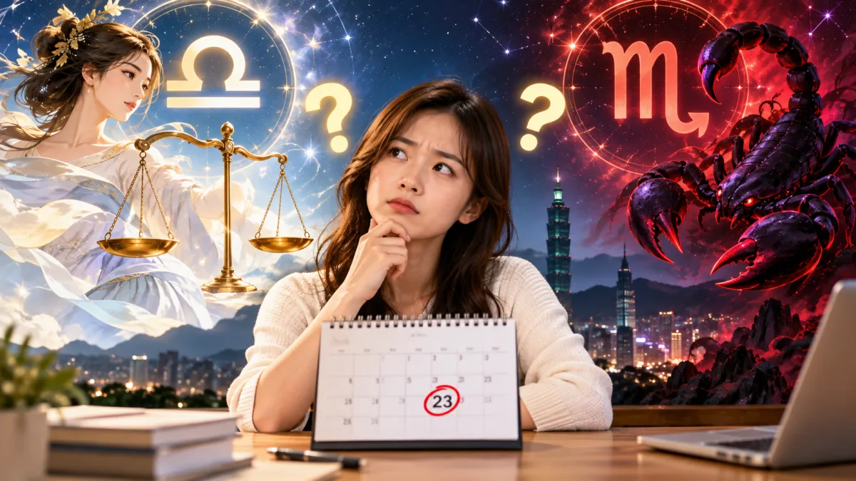 10月23日出生,到底是天秤座還是天蠍座?許多人習慣直接依照生日查詢12星座,卻不知道星座交界時間並非每年固定。(示意圖/AI生成)