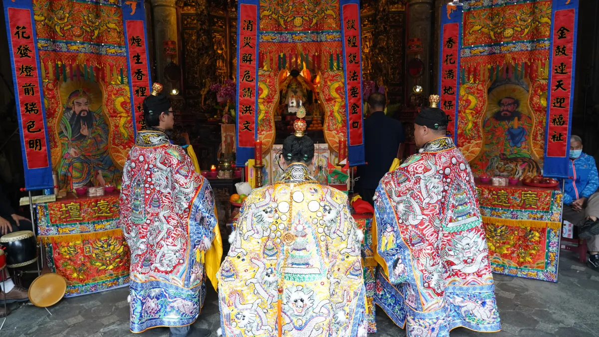 三峽長福巖清水祖師聖誕祭典儀式-三獻道場。(圖/新北市府提供)