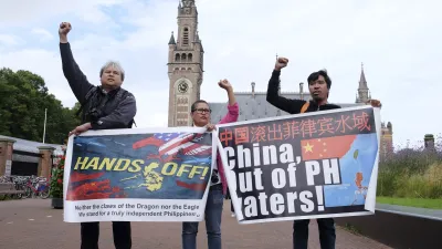 位於荷蘭海牙的常設仲裁法院12日對「菲律賓訴中國仲裁案」(南海仲裁案)作出裁決,中國大敗虧輸。(美聯社)