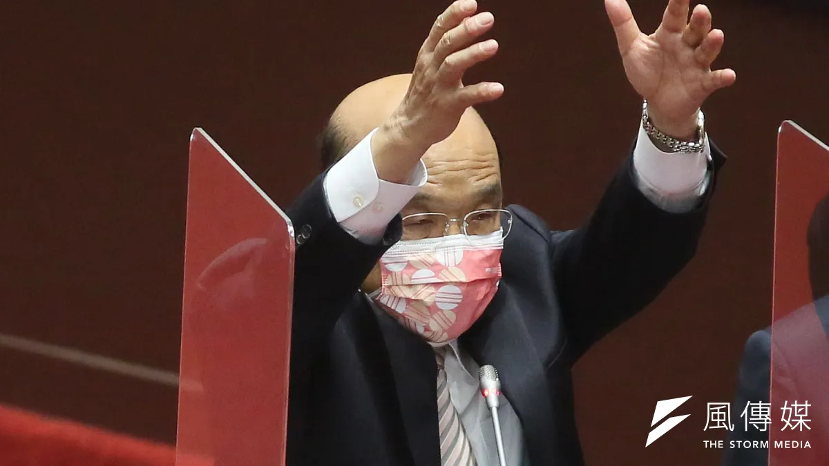 行政院長蘇貞昌老愛在國會備詢飆駡立委,朝野準備協商反質詢入法。(柯承惠攝)