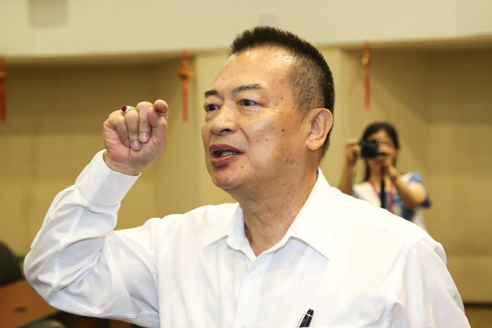 20170712-立法院，國民黨團大會。針對前瞻等預算，邀請前官員及學者專家剖析。前主計長、資深顧問韋伯韜（陳明仁攝）