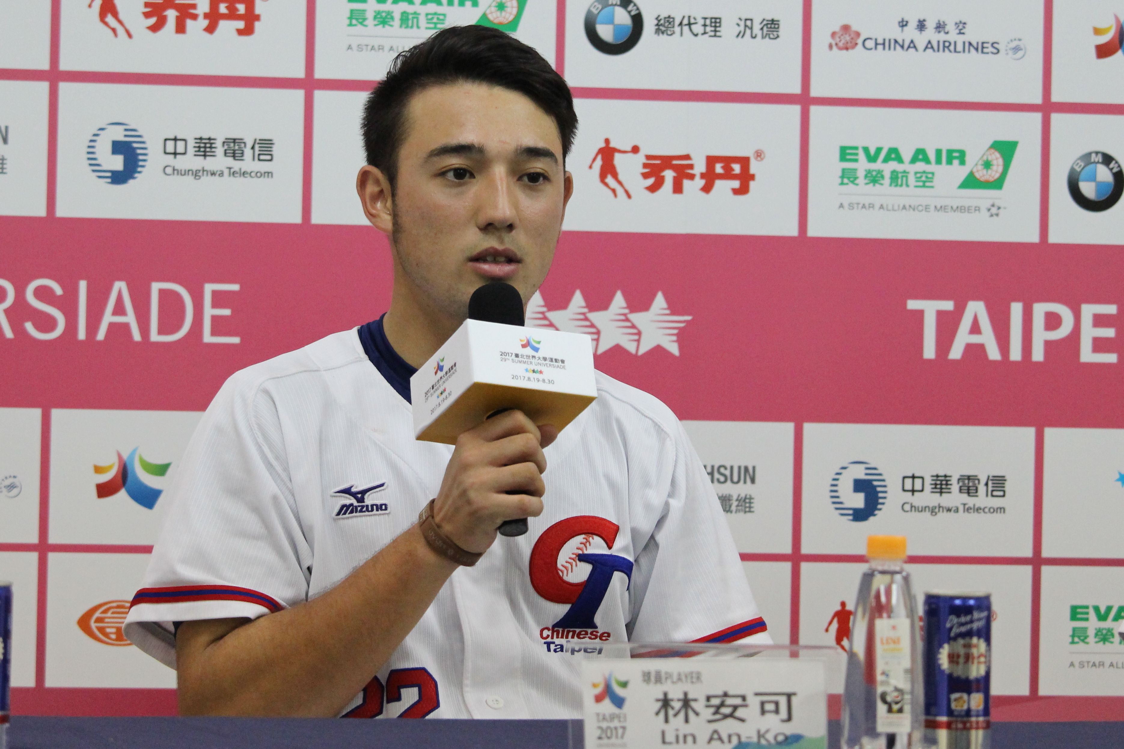 世大運中華棒球隊在輸給南韓後，林安可。（方炳超攝）