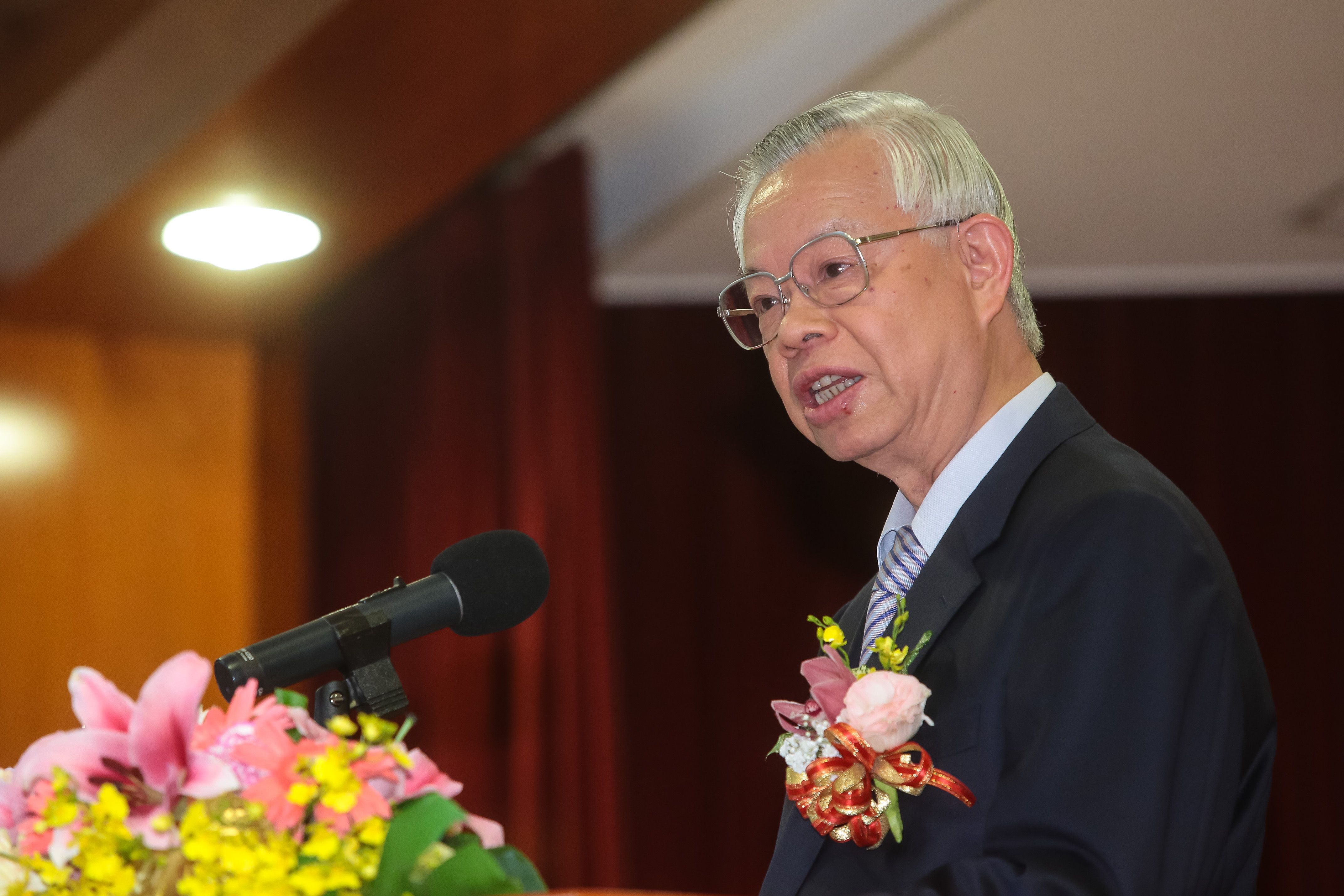 20180226-卸任央行總裁彭淮南26日出席中央銀行新舊任總裁交接典禮。（顏麟宇攝）