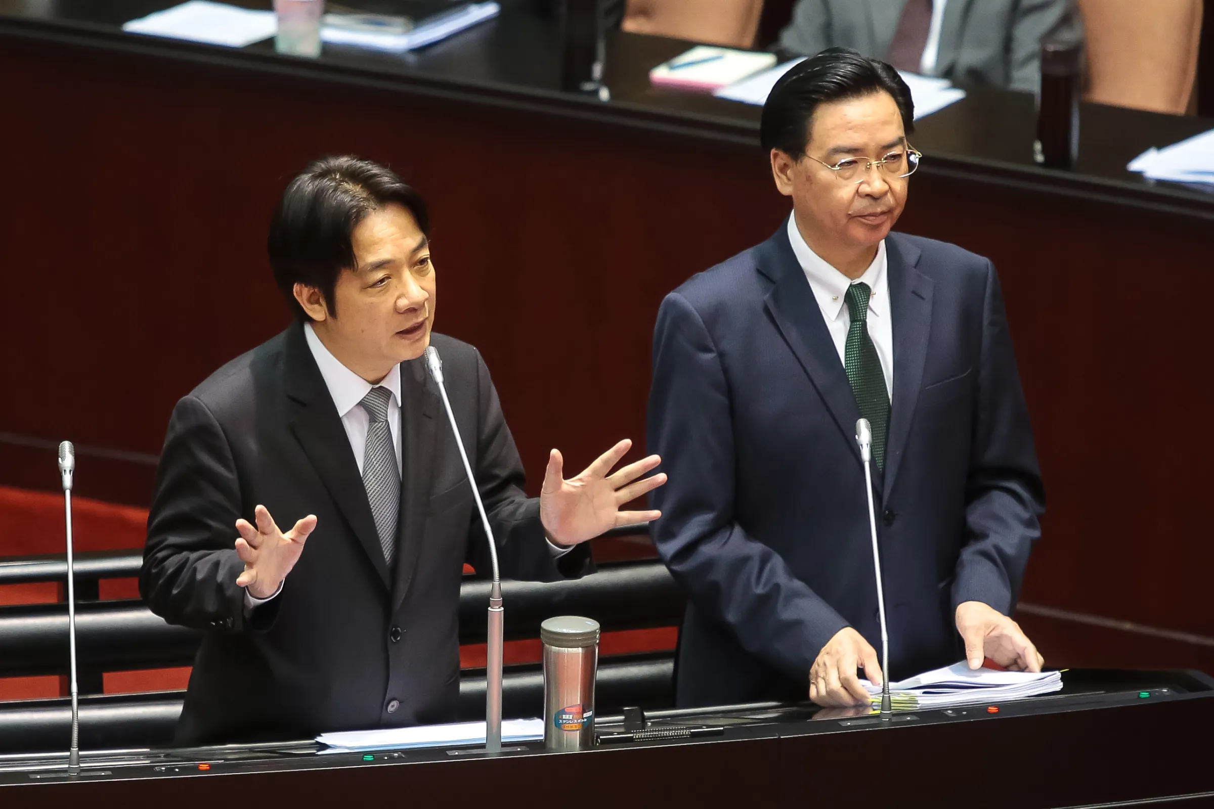 20180320-行政院長賴清德、外交部長吳釗燮20日於立院備詢。（顏麟宇攝）