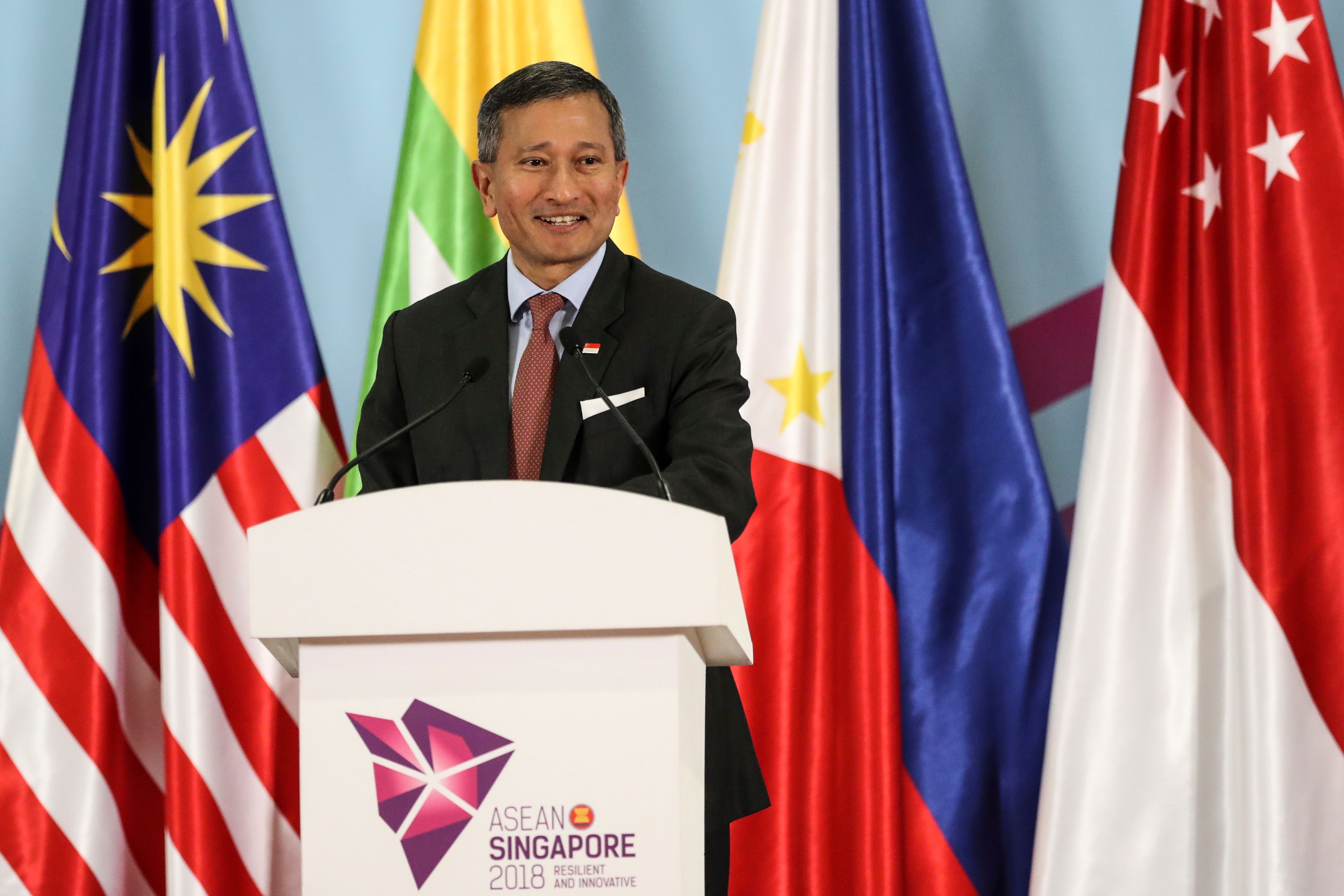 新加坡外交部長維文。(美聯社)