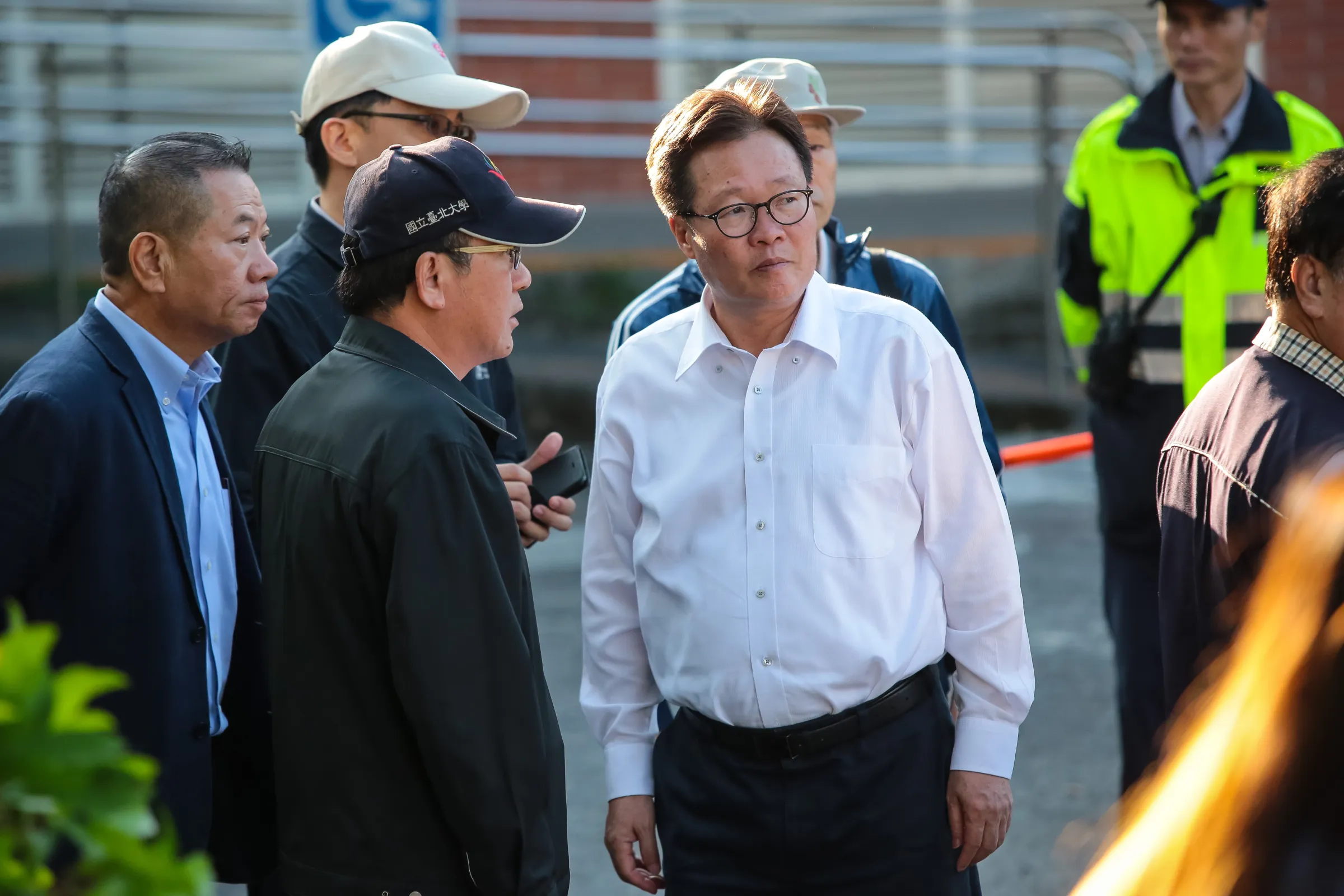 陳金徳氏（中央）はかつて宜蘭県長候補に推されたが、頼清徳氏は「手放さない」と明言した。（資料写真、顔麟宇撮影）