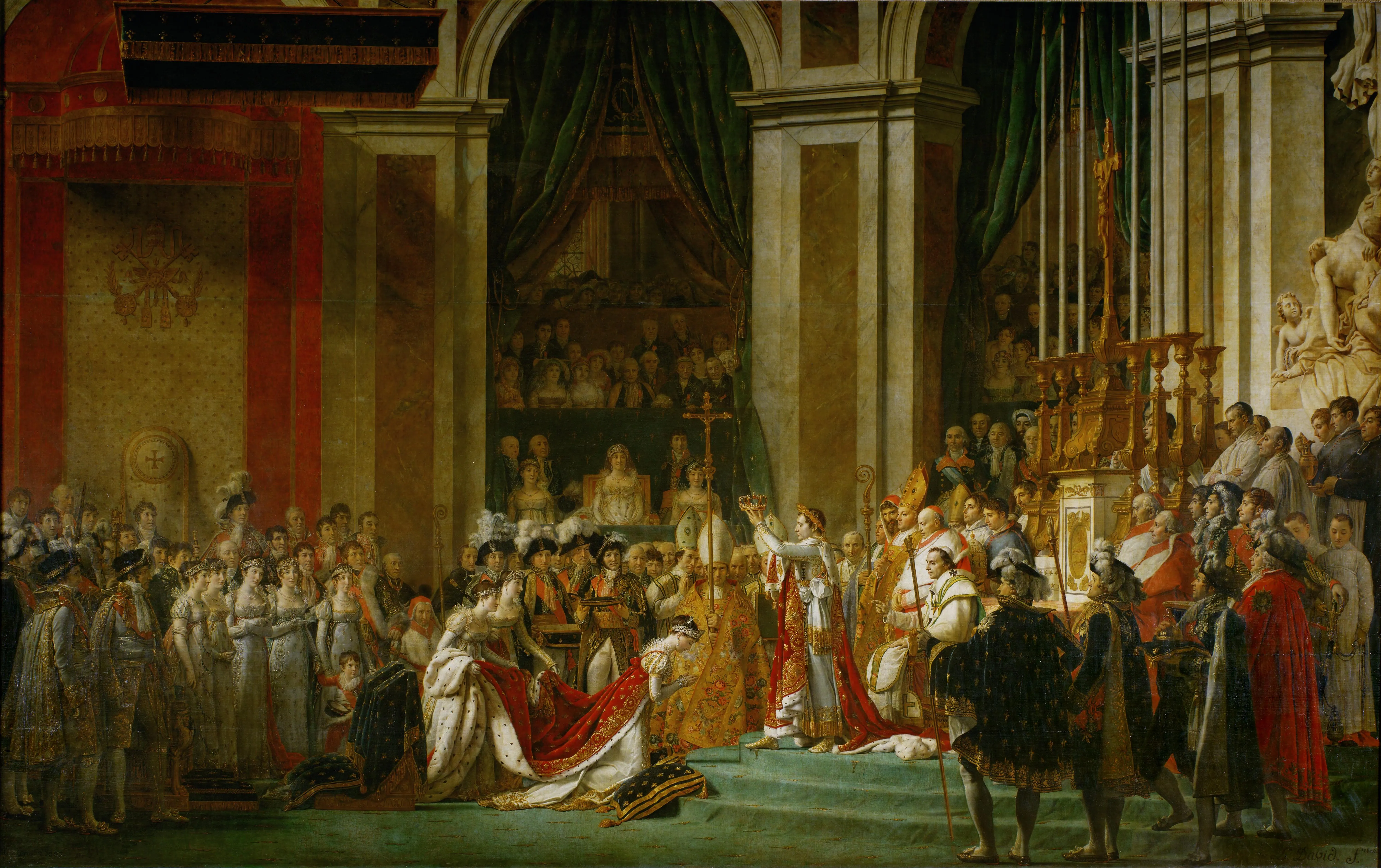 1804年12月2日、ナポレオン（Napoleon）がパリ・ノートルダム大聖堂で戴冠。（Wikipedia / Public Domain）