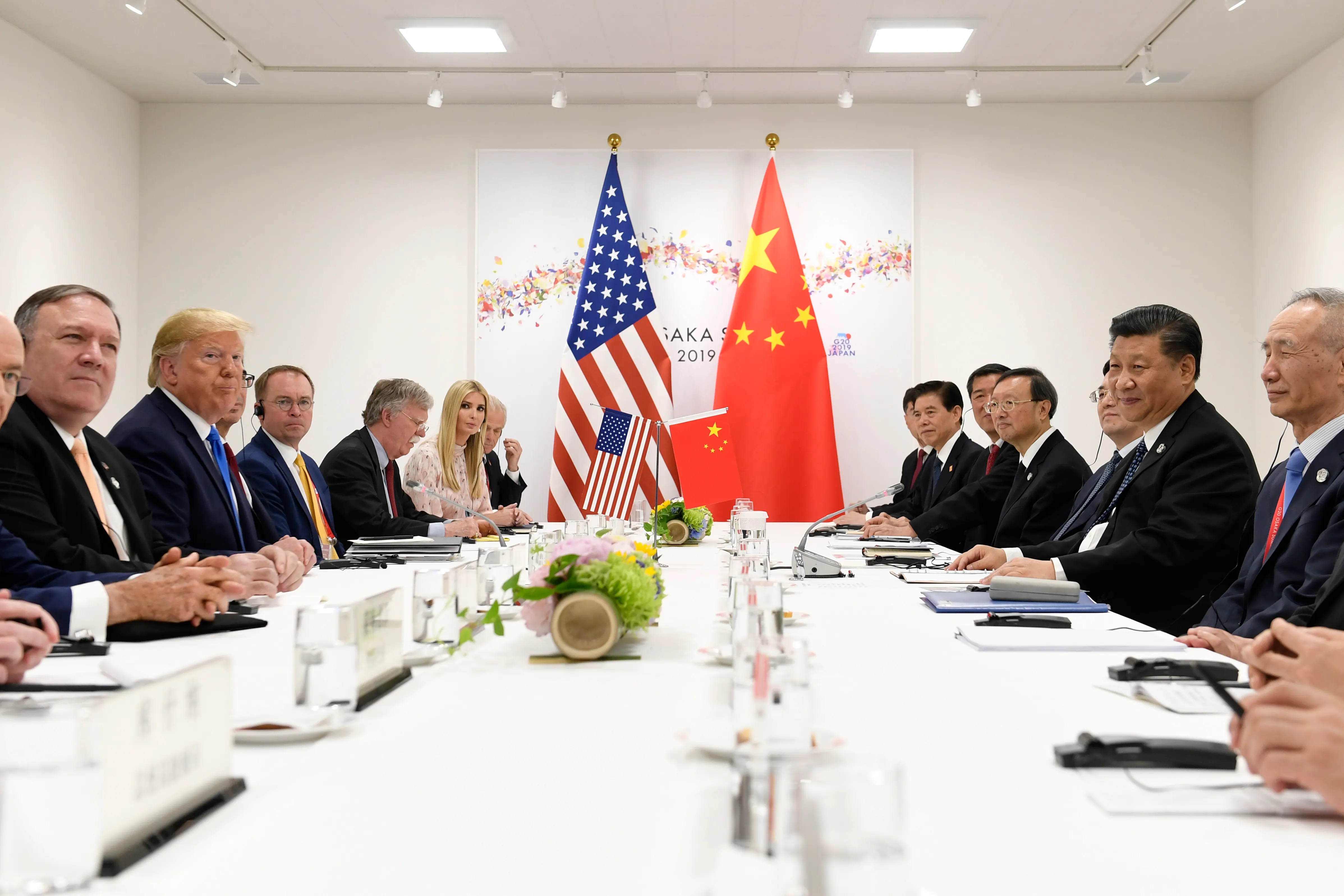 2019年6月29日、大阪G20サミットで、大阪でのトランプ・習会談。（AP）