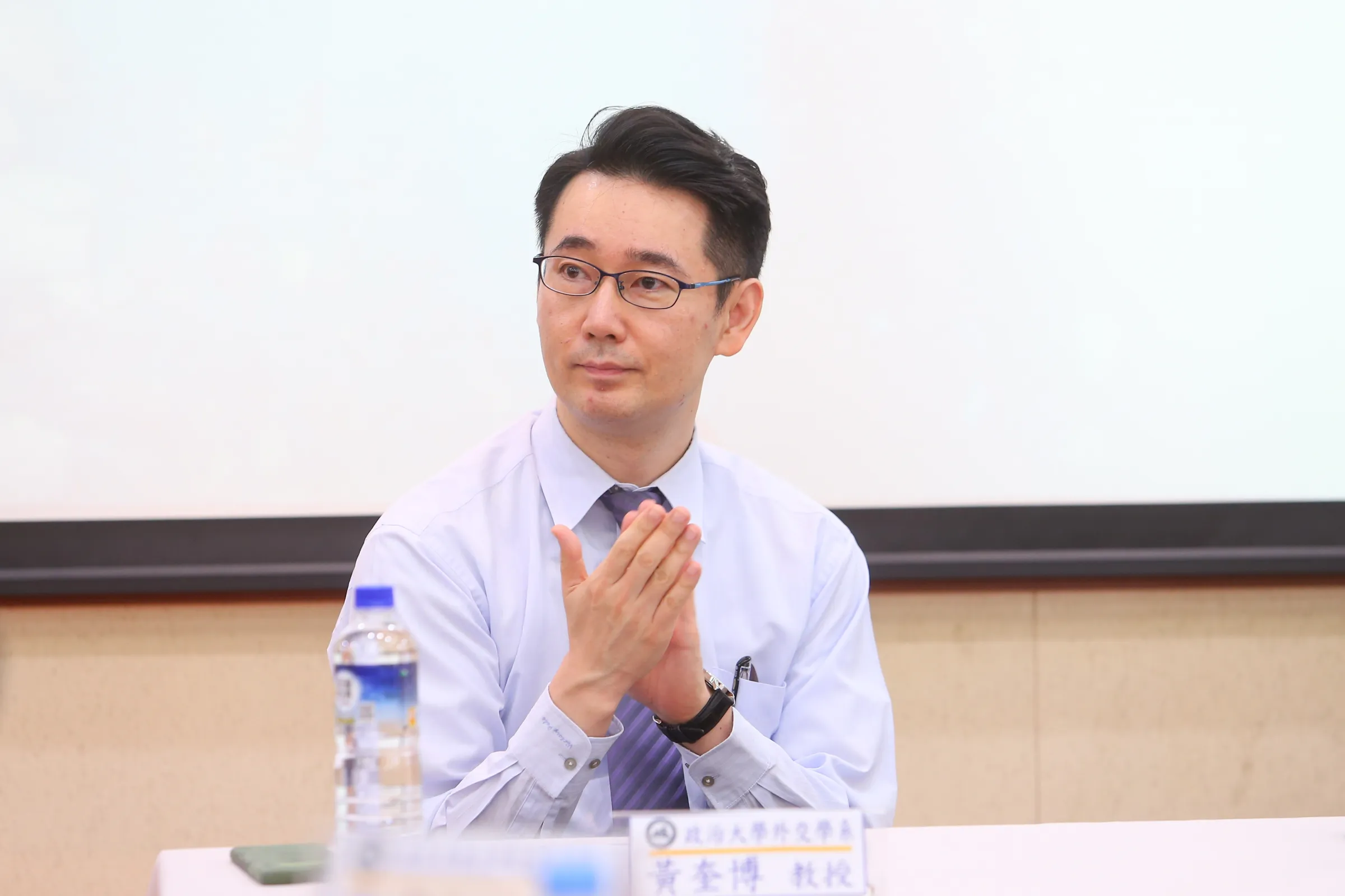 20200721-政大外交系教授黃奎博21日出席「中華民國國際法學會國際法圓桌論壇：南海爭端與我國之因應」。（顏麟宇攝）