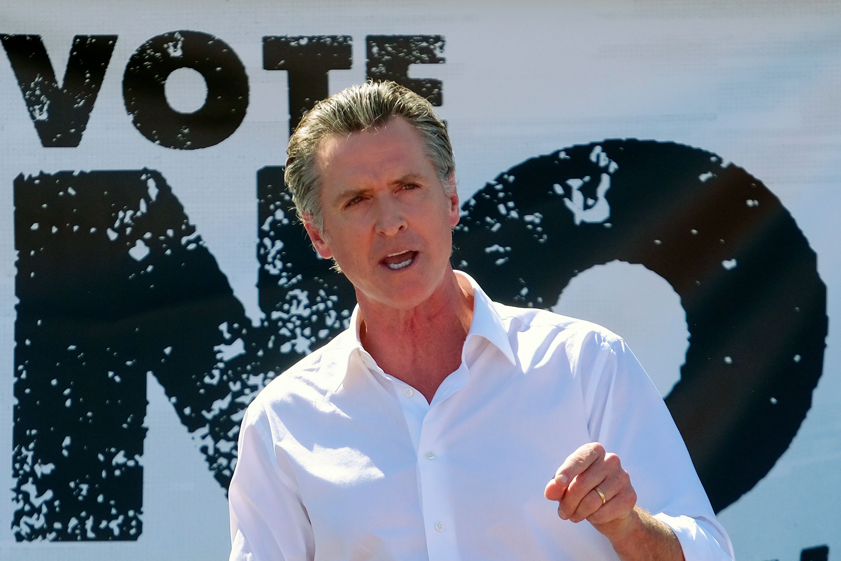 2021年9月，面臨罷免投票的美國加州州長紐森（Gavin Newsom）（AP）