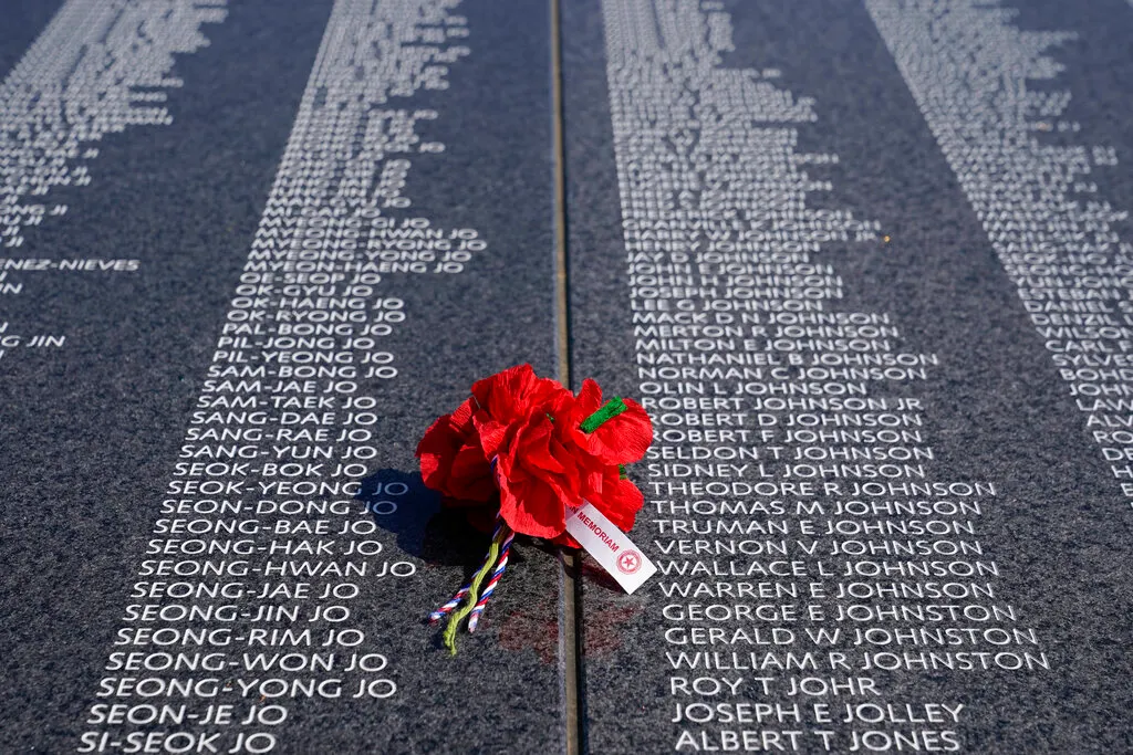 米国ワシントンの韓国戦没兵士記念公園。（AP通信）