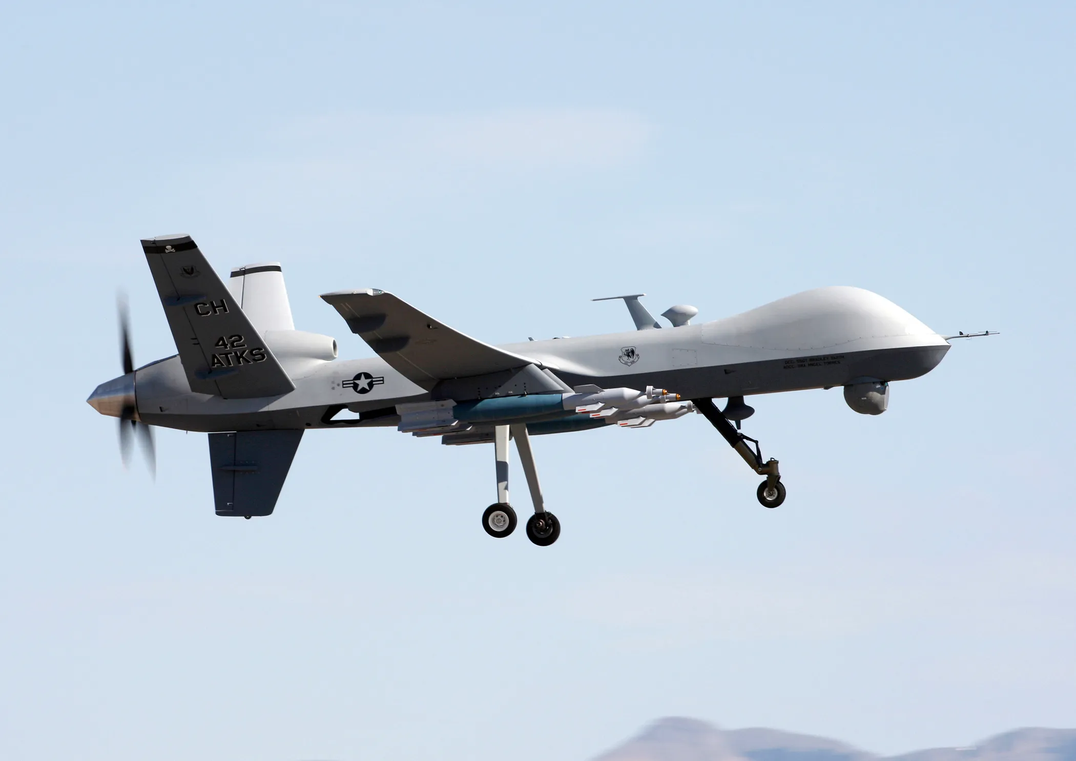 美國MQ-9死神（MQ-9 Reaper）無人機（維基百科 公有領域）