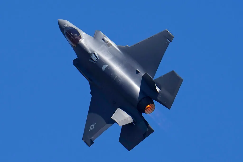 インド航空展示会でのF-35戦闘機。（AP）