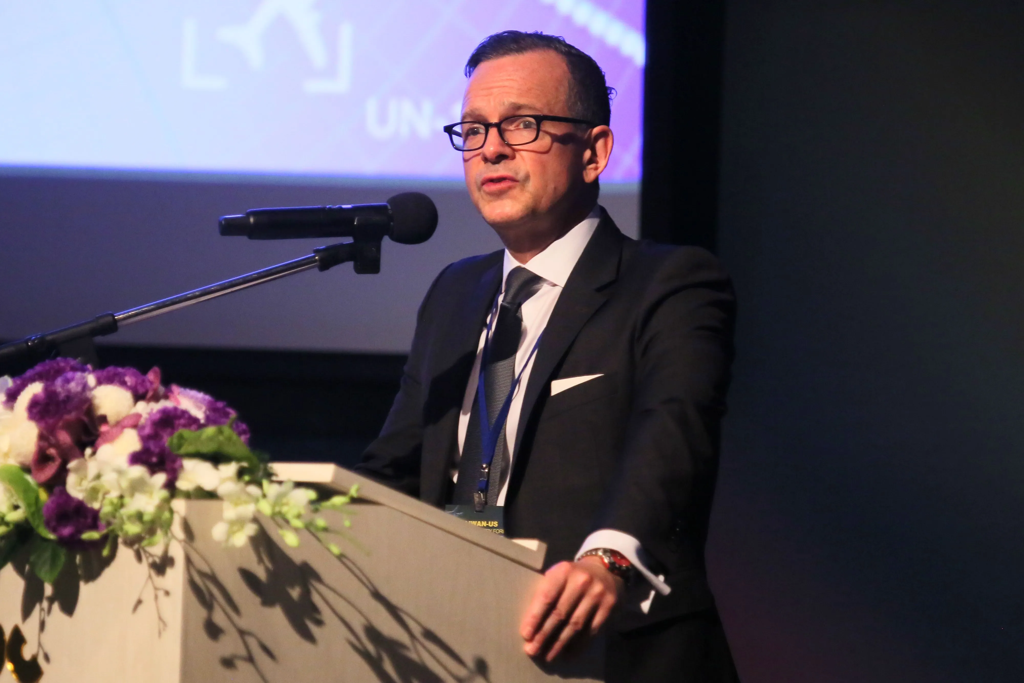 20230503-台美国防产业合作论坛3日揭幕，美台商業協会長韓儒伯出席。（柯承惠摄）