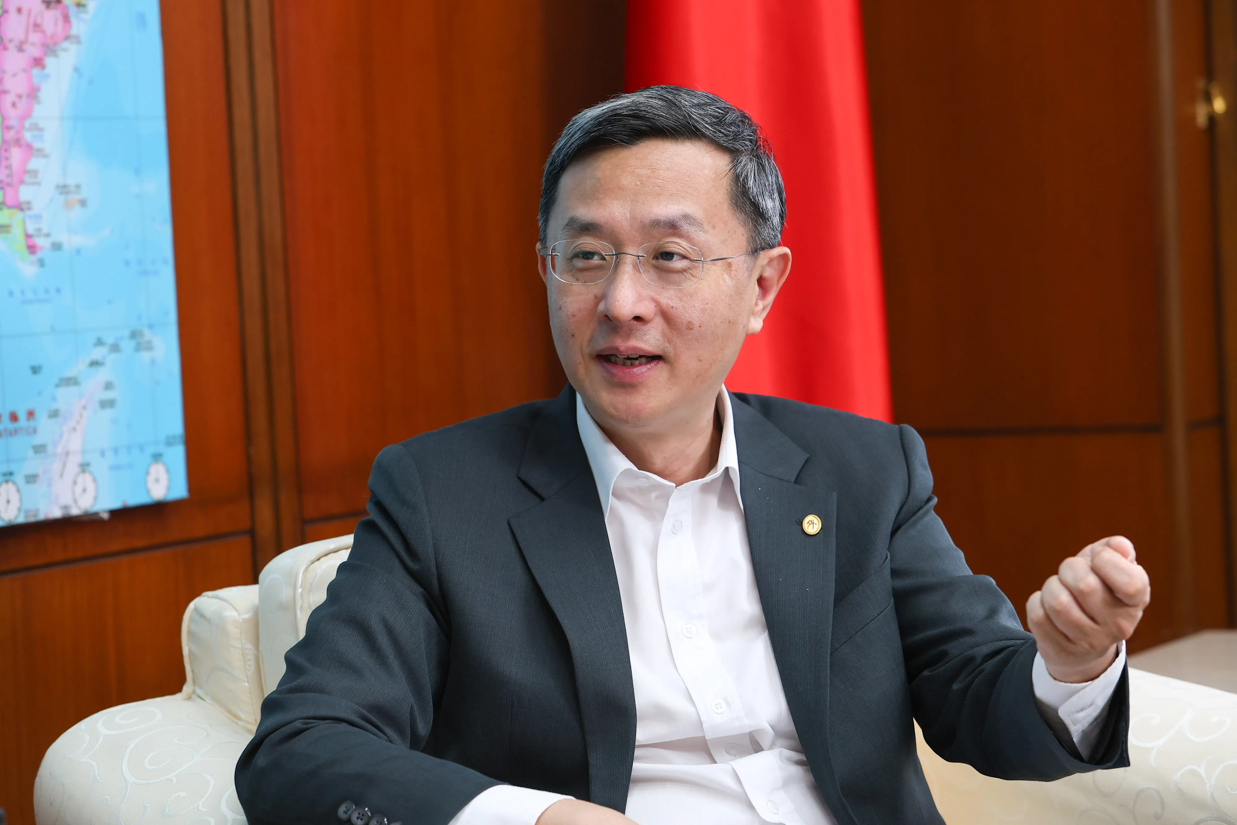 20230809-外交部政務次長李淳專訪。（顏麟宇攝）