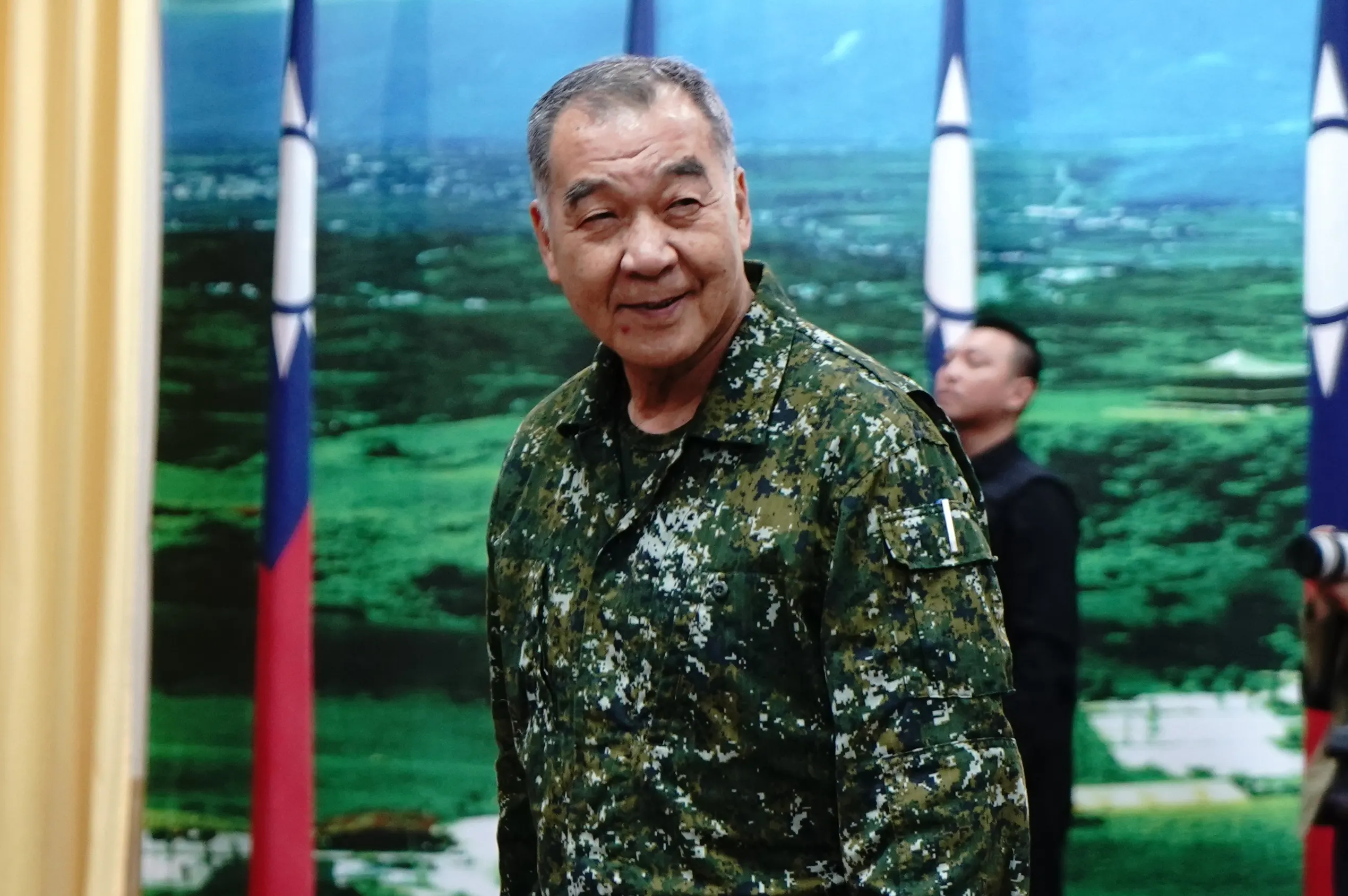 国防部長邱国正。（張曜麟撮影）