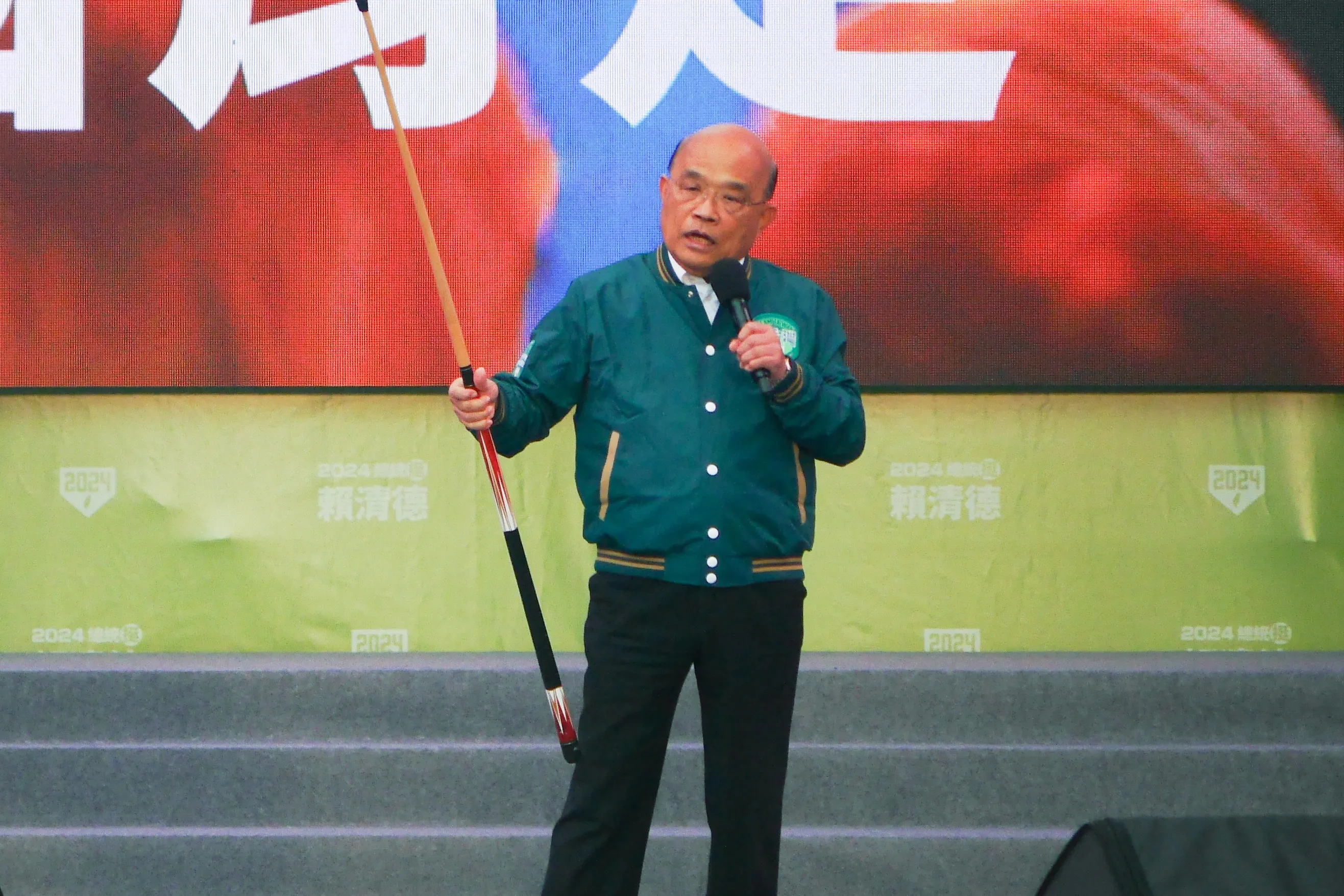 20231203-前行政院長蘇貞昌が「頼清德、蕭美琴全国および台北市選挙総成立大会」に出席。（蔡親傑撮）