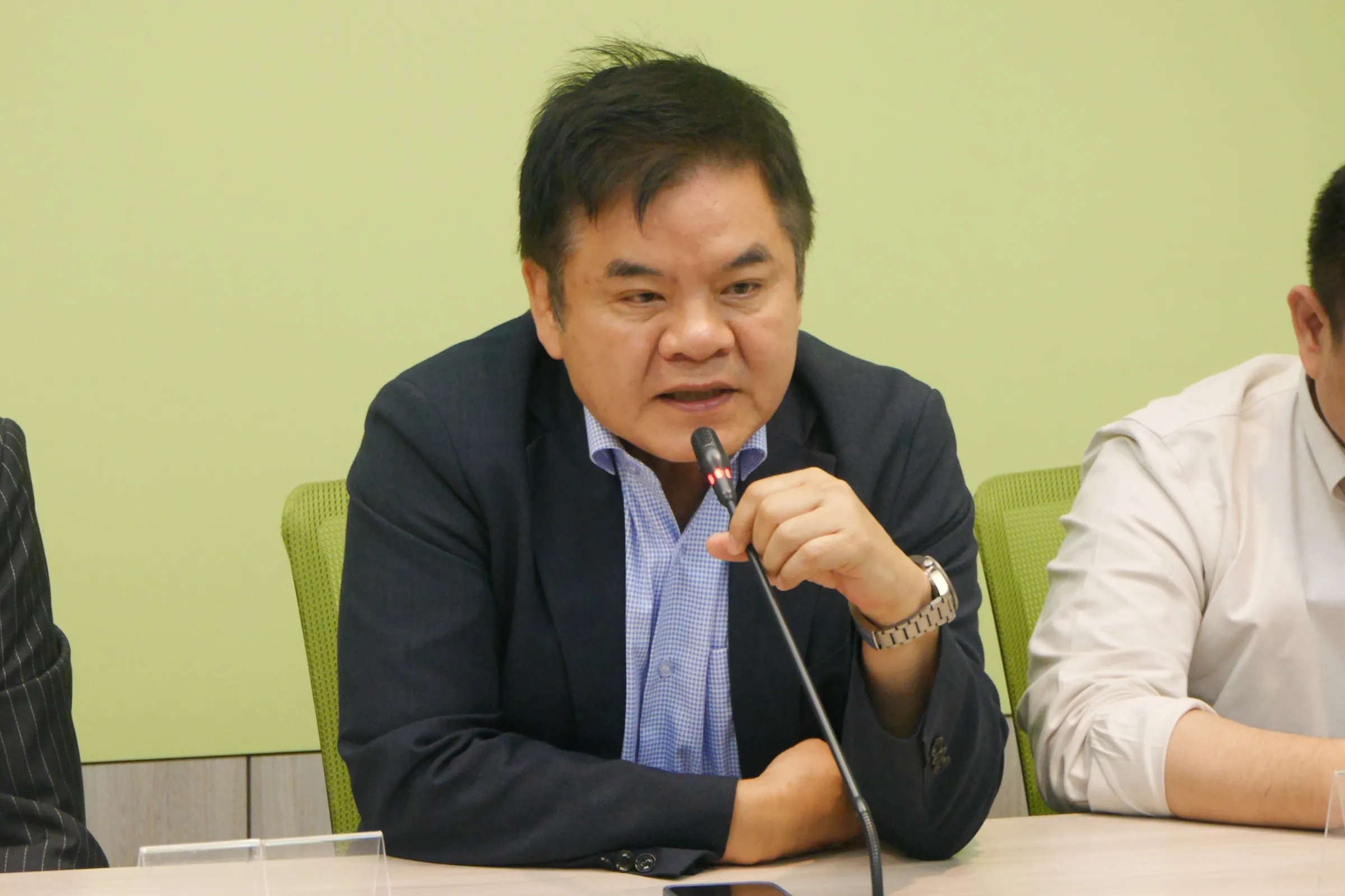 20240429-民進黨立院黨團召開「破冰之旅 賣台之旅」記者會，圖為立委莊瑞雄。（蔡親傑攝）