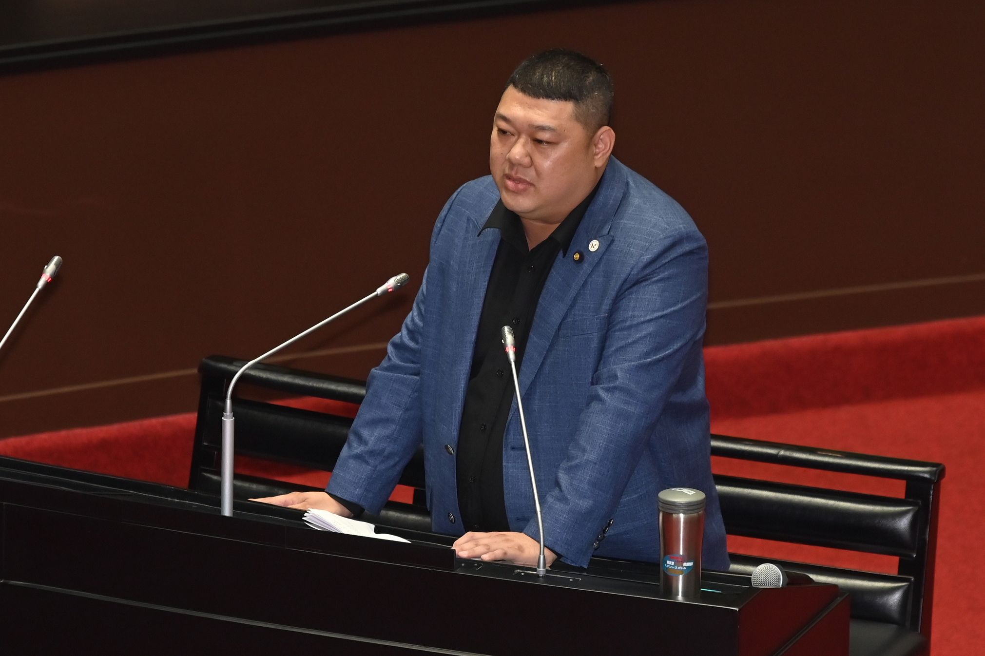 20240619-国民党立委游顥が19日、立法院で質問（陳昱凱撮）