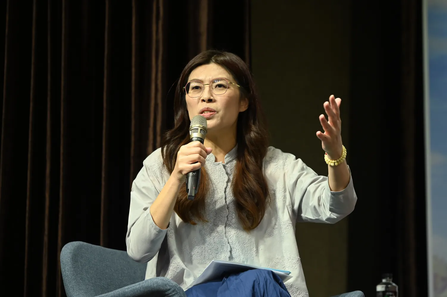 20240330-前立委鄭麗文30日主持長風基金會舉辦「少數政府？聯合政府？賴政府的組閣選擇及其挑戰」論壇。（陳昱凱攝）