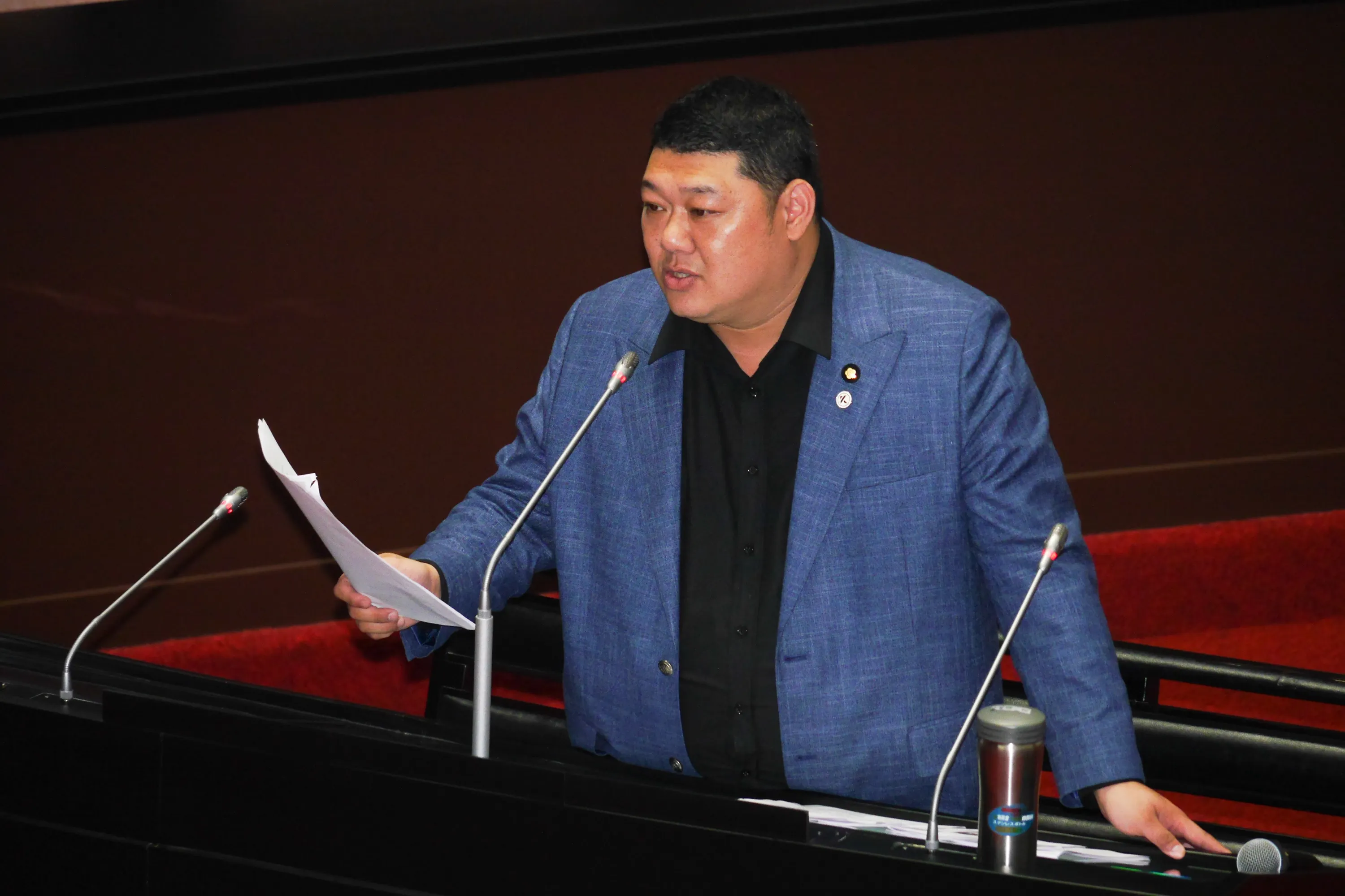 20240709-立委游顥於立院議場質詢。（蔡親傑攝）