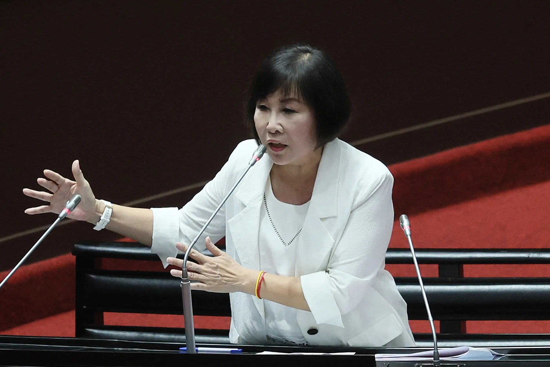 立委呂玉玲5日在立法院質詢。（柯承惠攝）