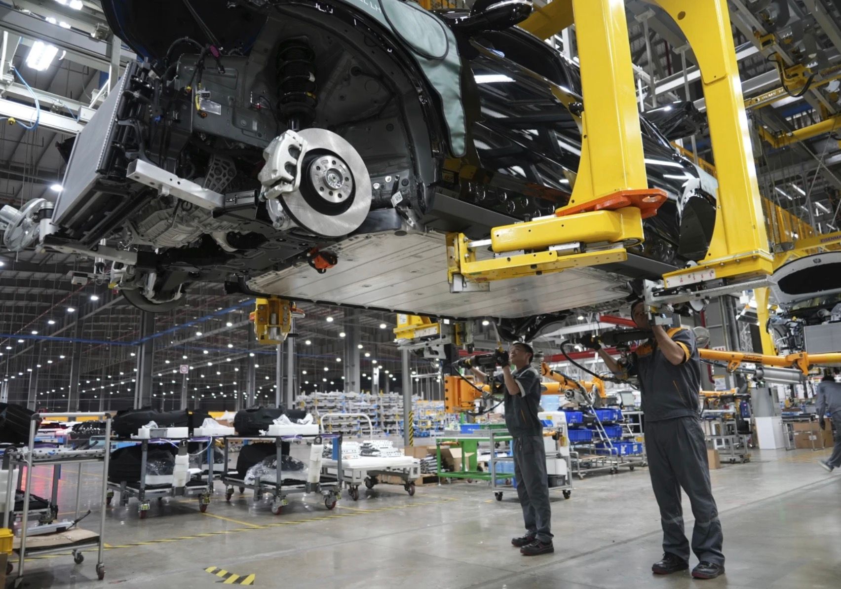 2023年9月29日。越南海防的VinFast電動車工廠。（美聯社）