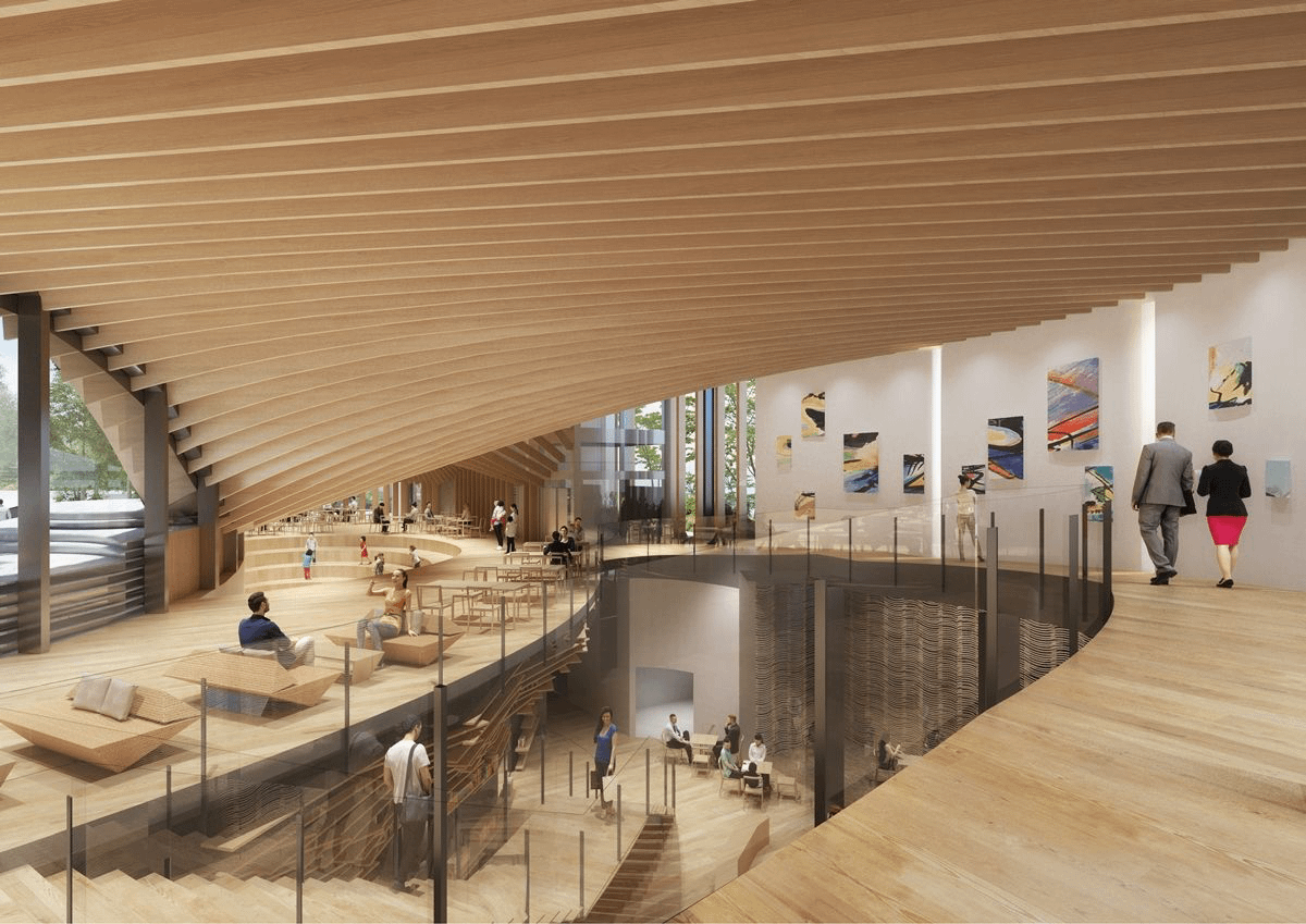 勤美術館 2.0 內部模擬圖（圖 / 隈研吾建築都市設計事務所）