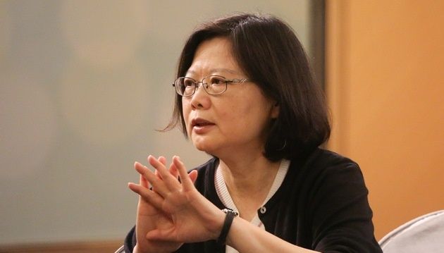 美國前國務卿希拉蕊．柯林頓建議台灣應該自主決定與中國的交流底限，民進黨主席蔡英文表示認同。（資料照片，余志偉攝）