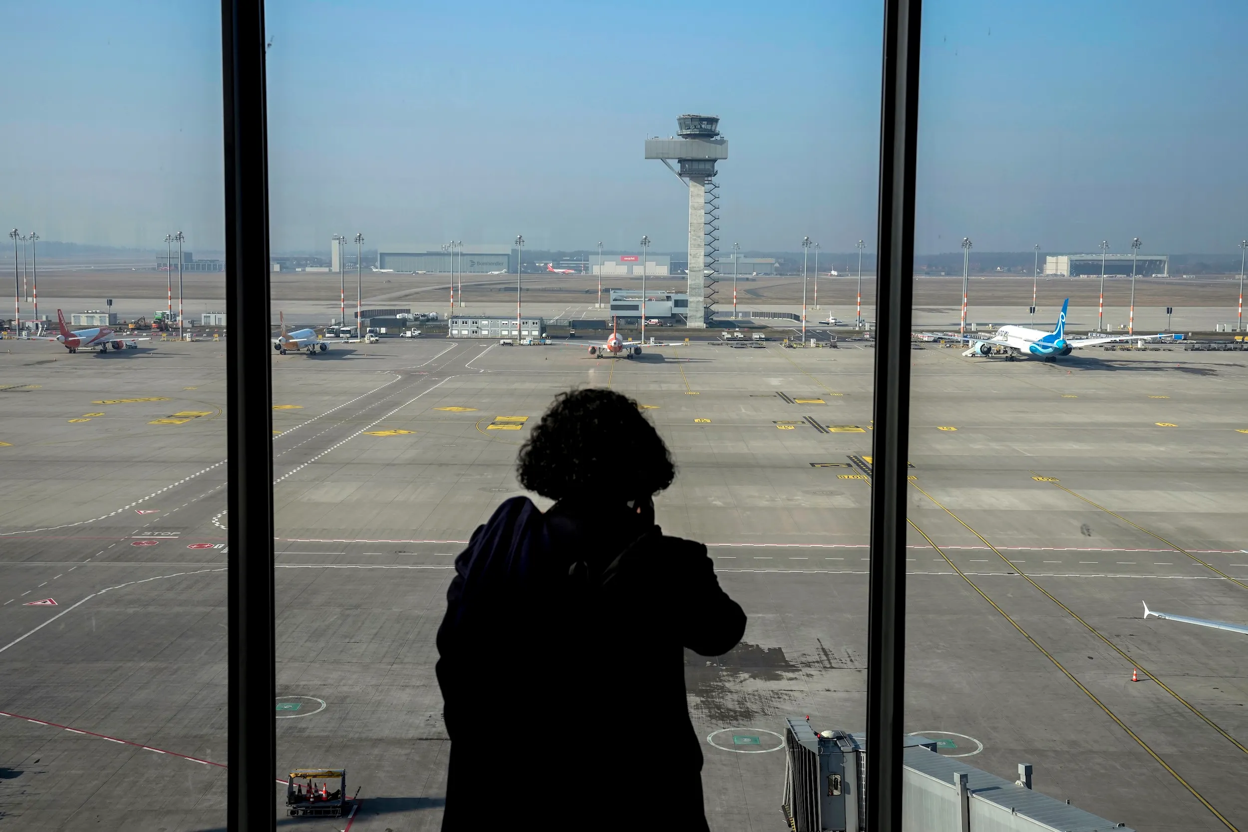 2025年3月10日，德國13座機場大罷工，至少3500架次航班被取消，涉及56萬名乘客。（美聯社）