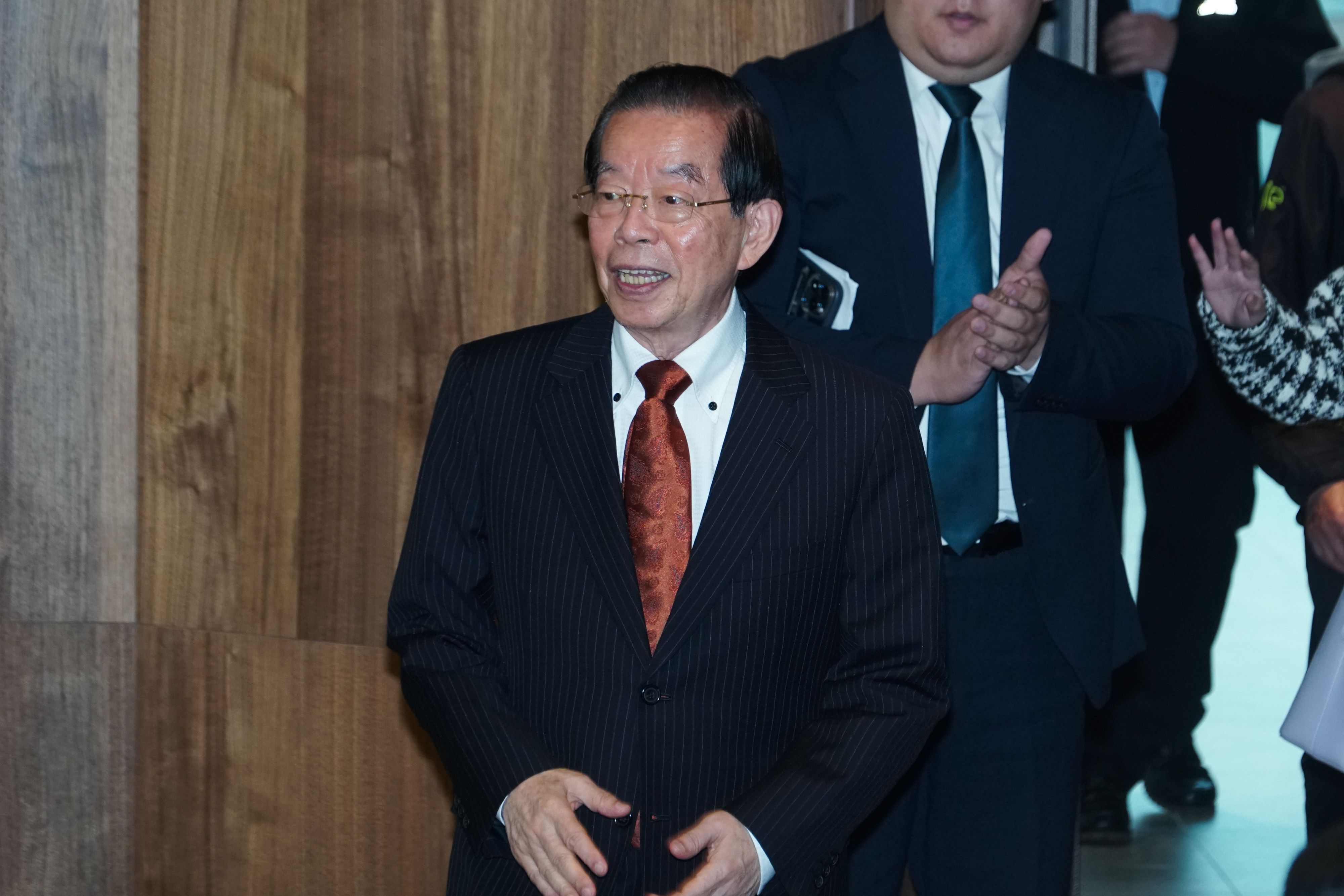 20250315-総統府資政謝長廷が「駐日八年台日友好記事簿」新書発表会を開催。（蔡親傑撮影）