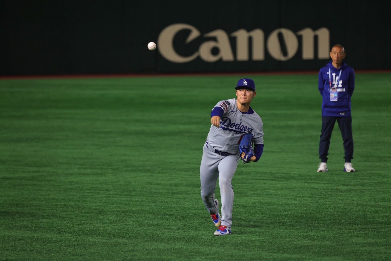 道奇隊日籍投手山本由伸。（陳志豪攝）