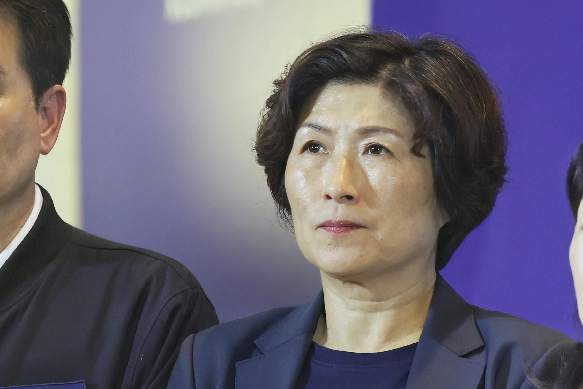 20250410-國民黨10日舉行縣市長聯合對策會議，討論美國關稅政策，台東縣長饒慶鈴出席。（柯承惠攝）