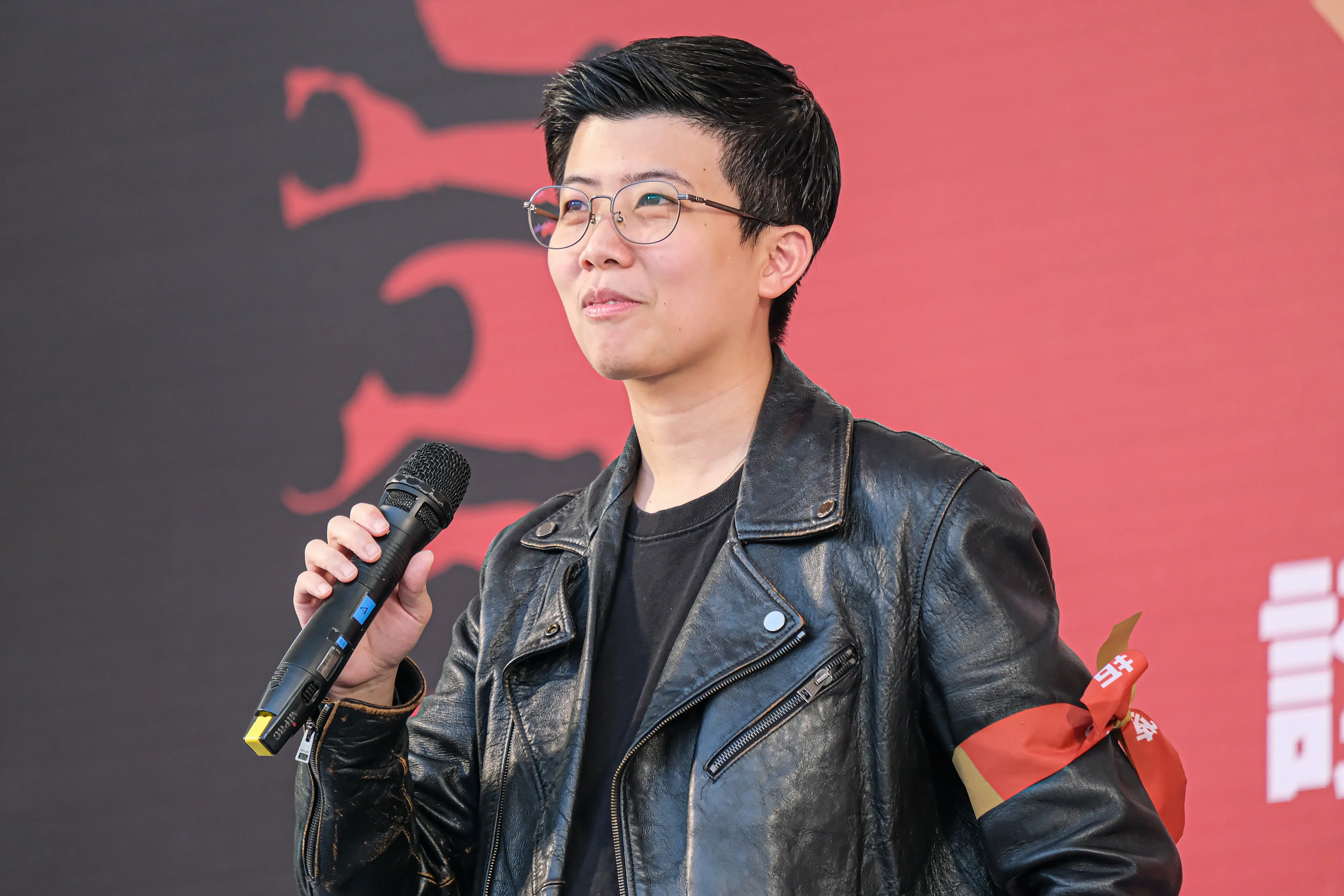 20250419-「拒絕統戰 守護台灣」大會師行動19日在凱道進行，圖為台北市議員苗博雅。（劉偉宏攝）