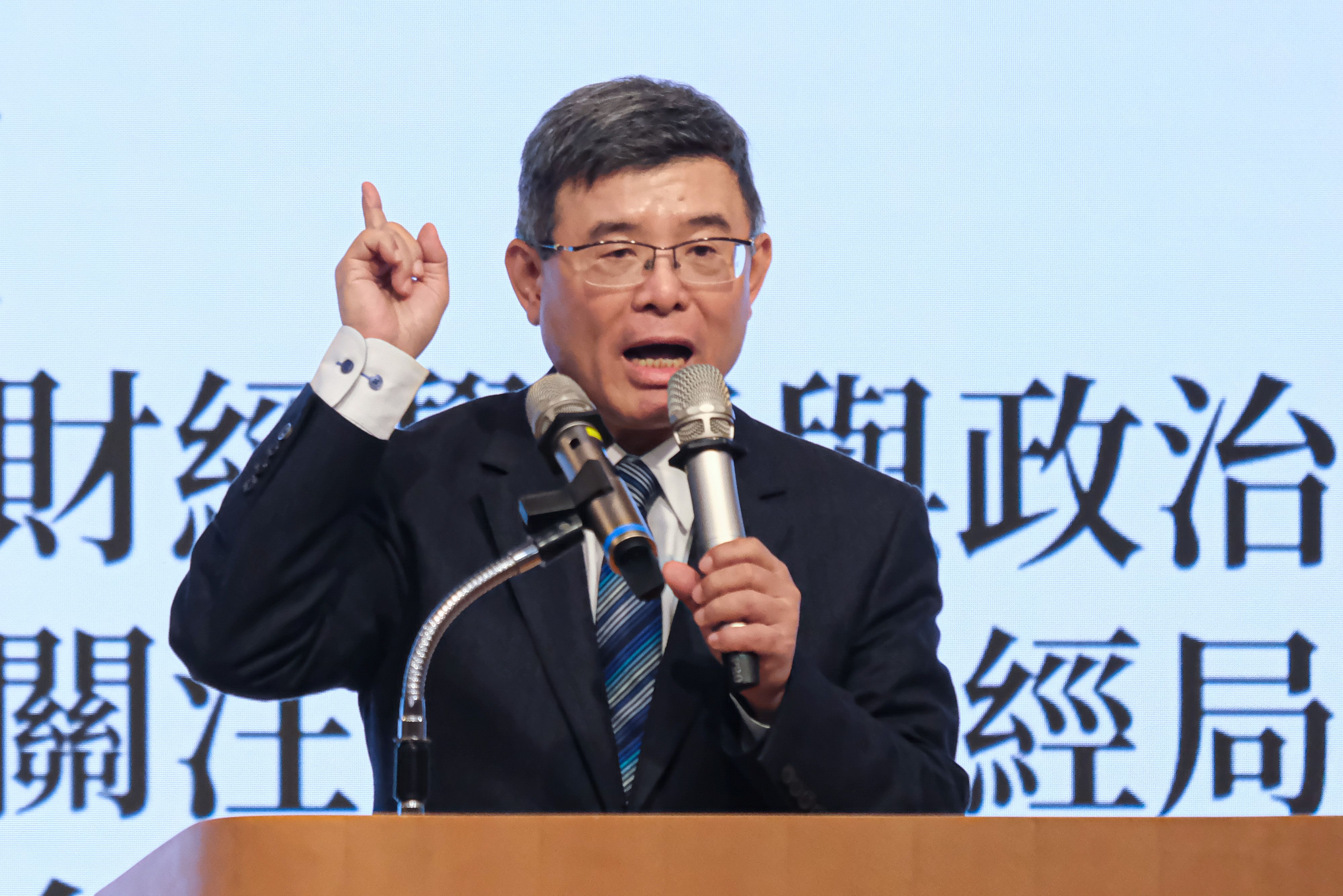 20250428-印太戰略智庫2025國際政經論壇28日於張榮發基金會進行，圖為總體經濟學家吳嘉隆。（劉偉宏攝）