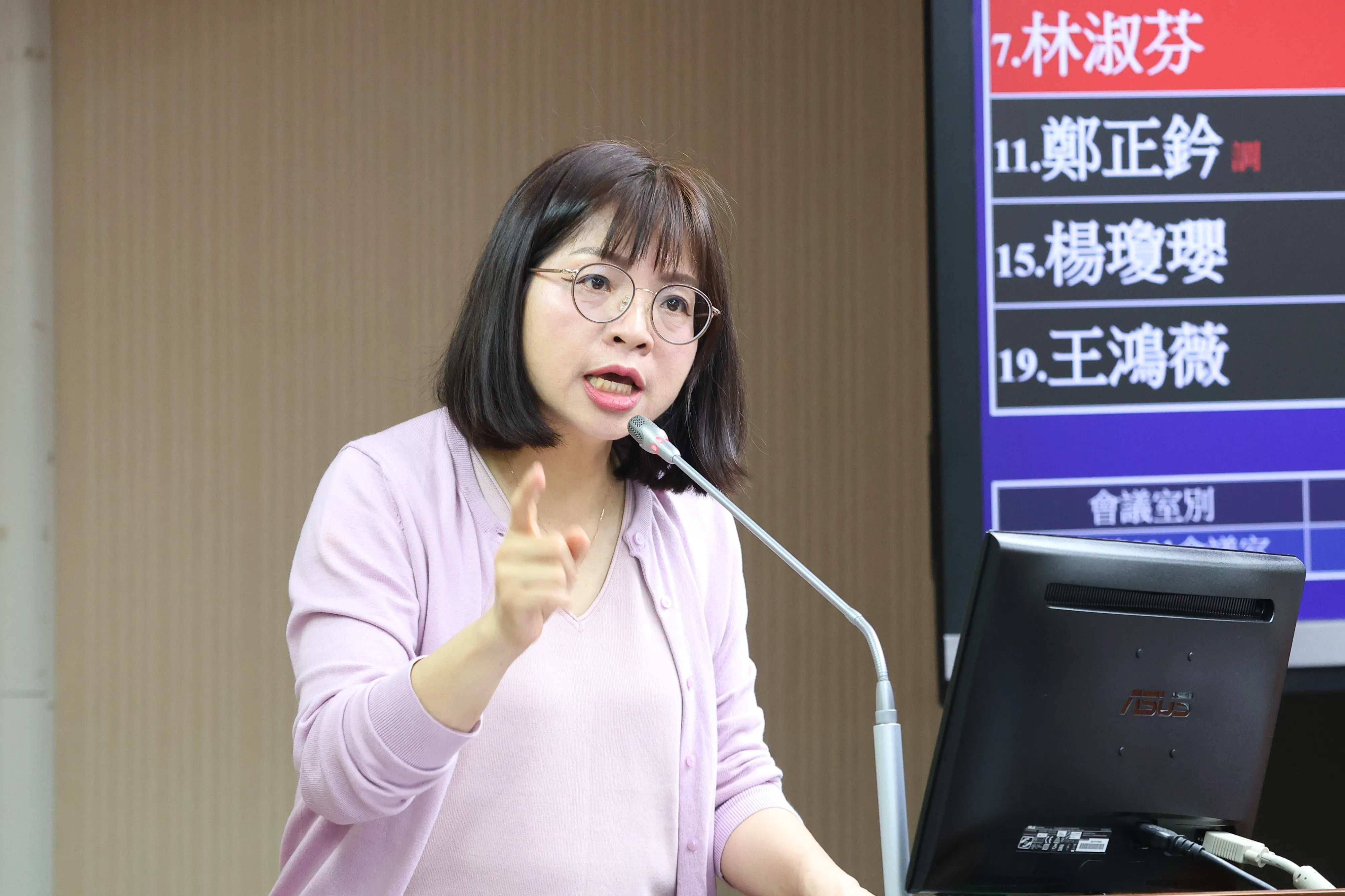 20250430-民進黨立委林淑芬30日於衛環委員會質詢。（顏麟宇攝）