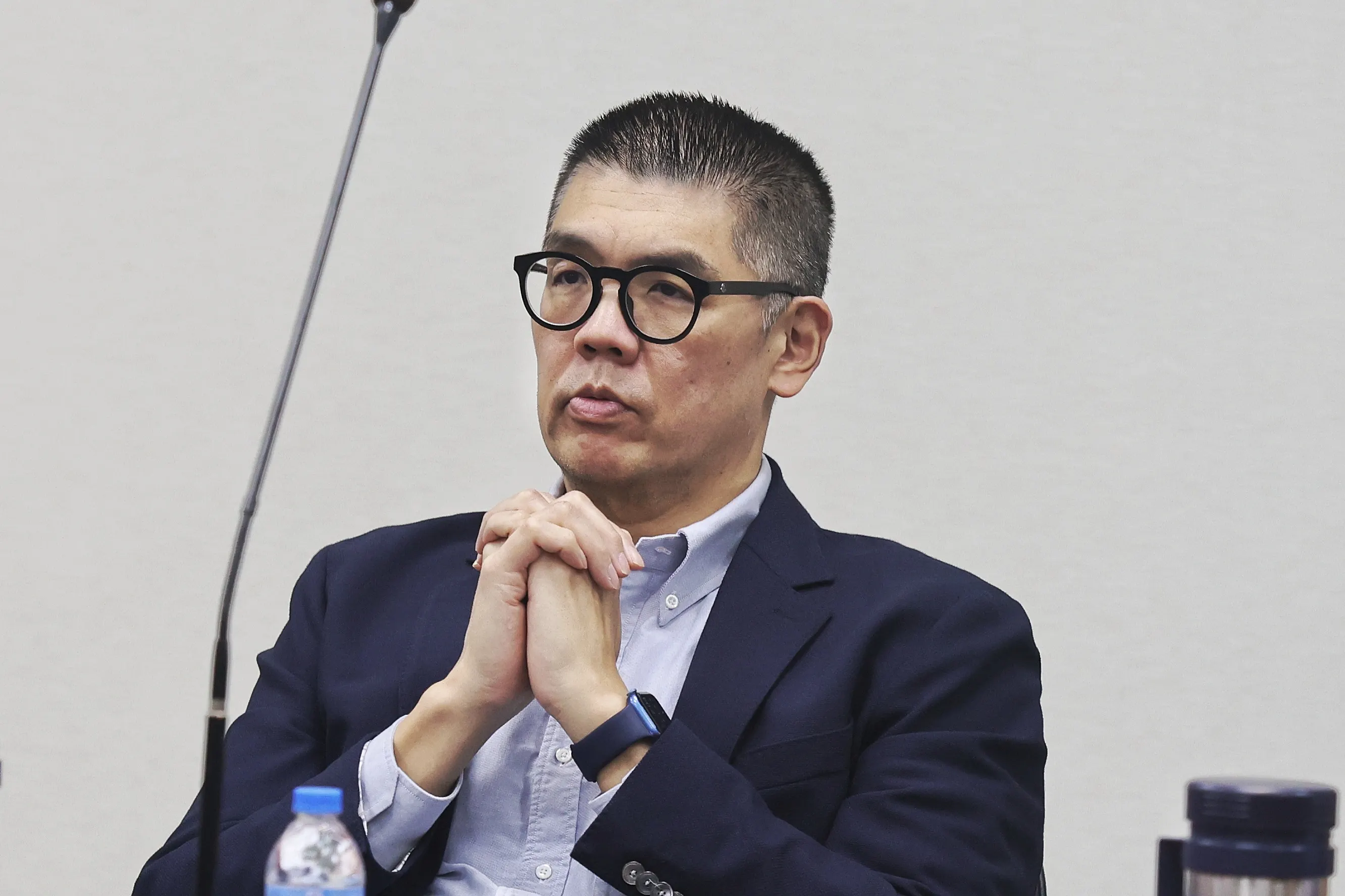 20250305-国民党副主席連勝文5日国民党中常会に出席。（柯承惠撮影）