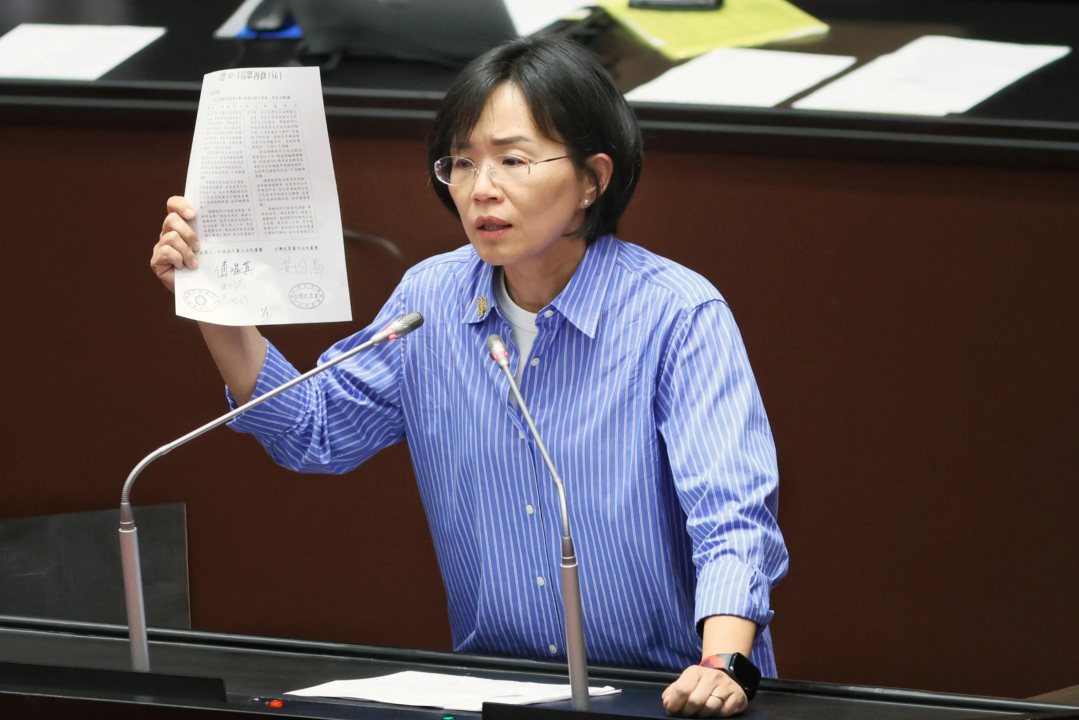 20250513-立委蘇巧慧13日在立法院院會發言。（柯承惠攝）