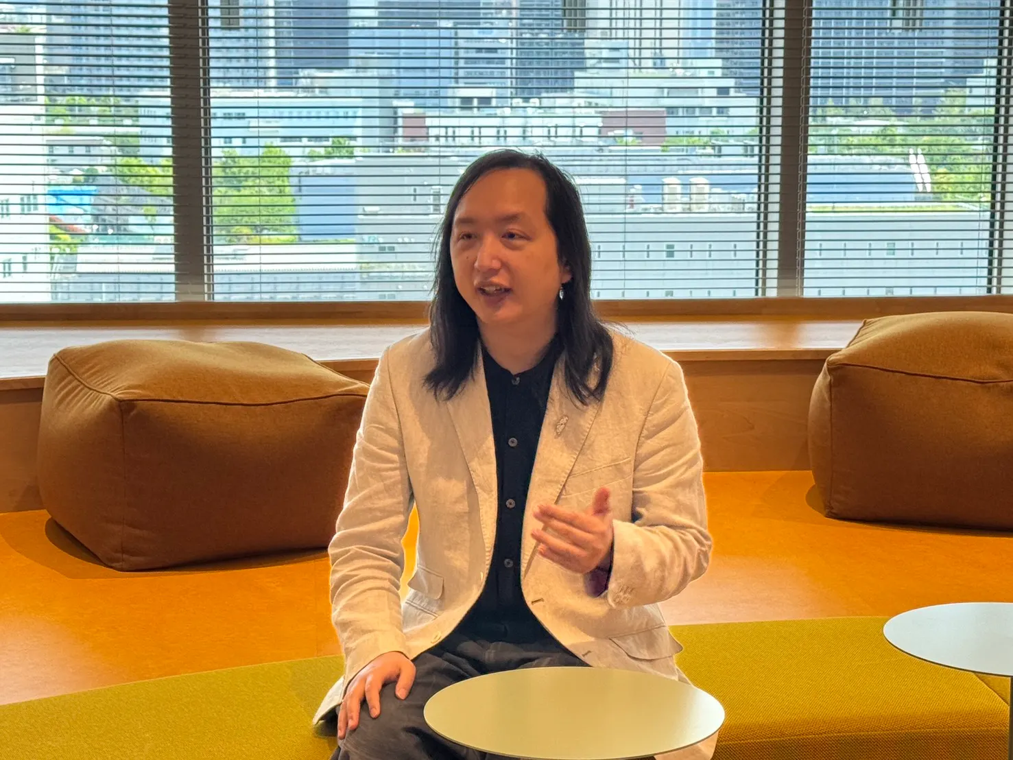 20250513-前數位發展部部長唐鳳接受《風傳媒》專訪。（黃信維攝）