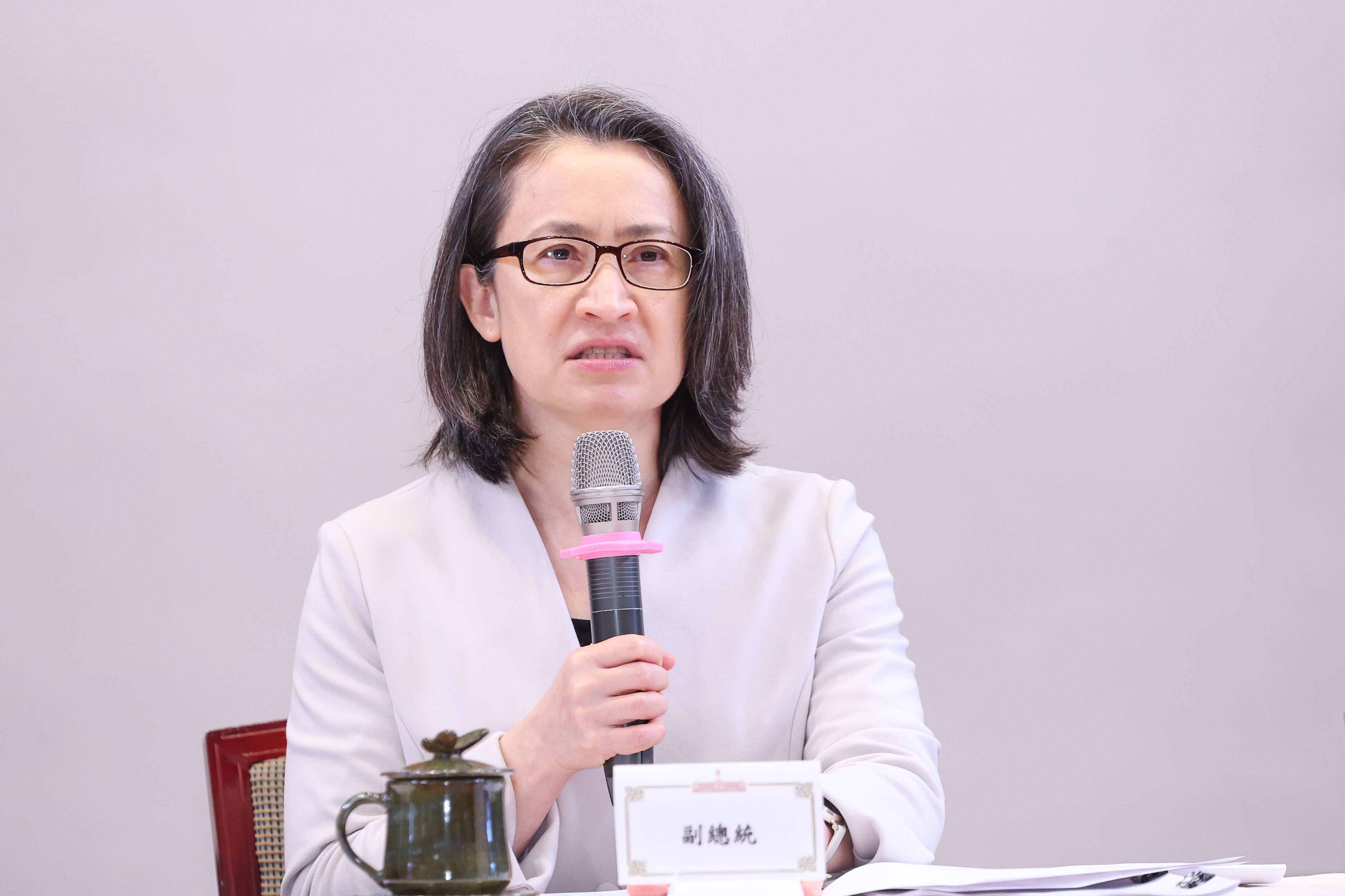 20250321-副總統蕭美琴21日出席114年司法院正、副院長及大法官被提名人介紹記者會。（顏麟宇攝）