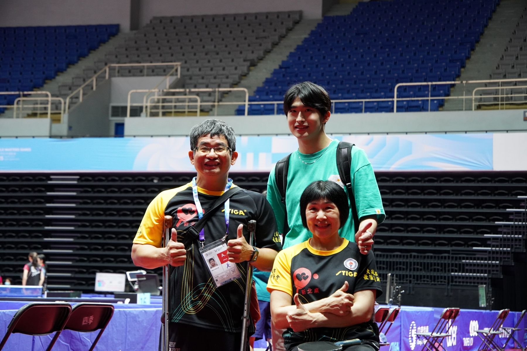 圖說：激勵盧碧春報名參加世壯運的兒子和老公都陪伴出賽。（圖／新北市政府）