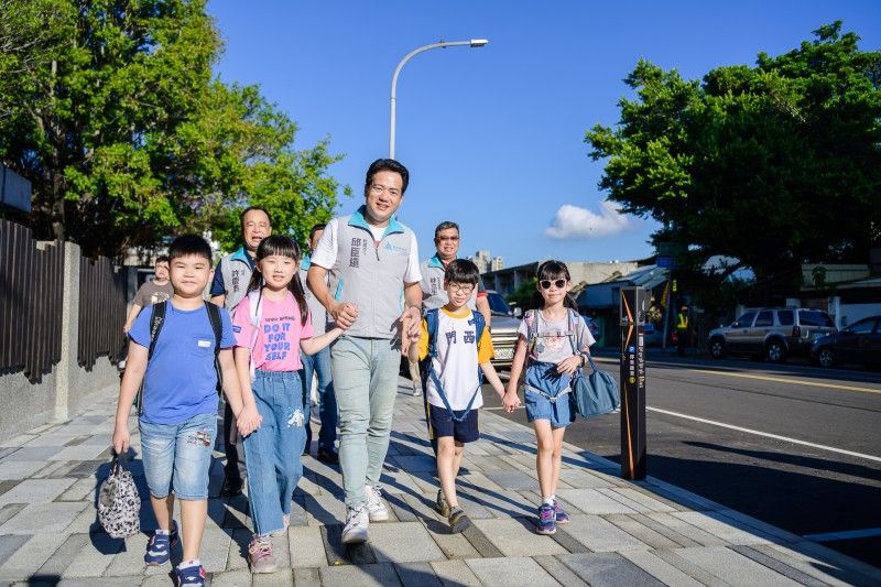 西門國小通學步道啟用。（圖／新竹市政府）