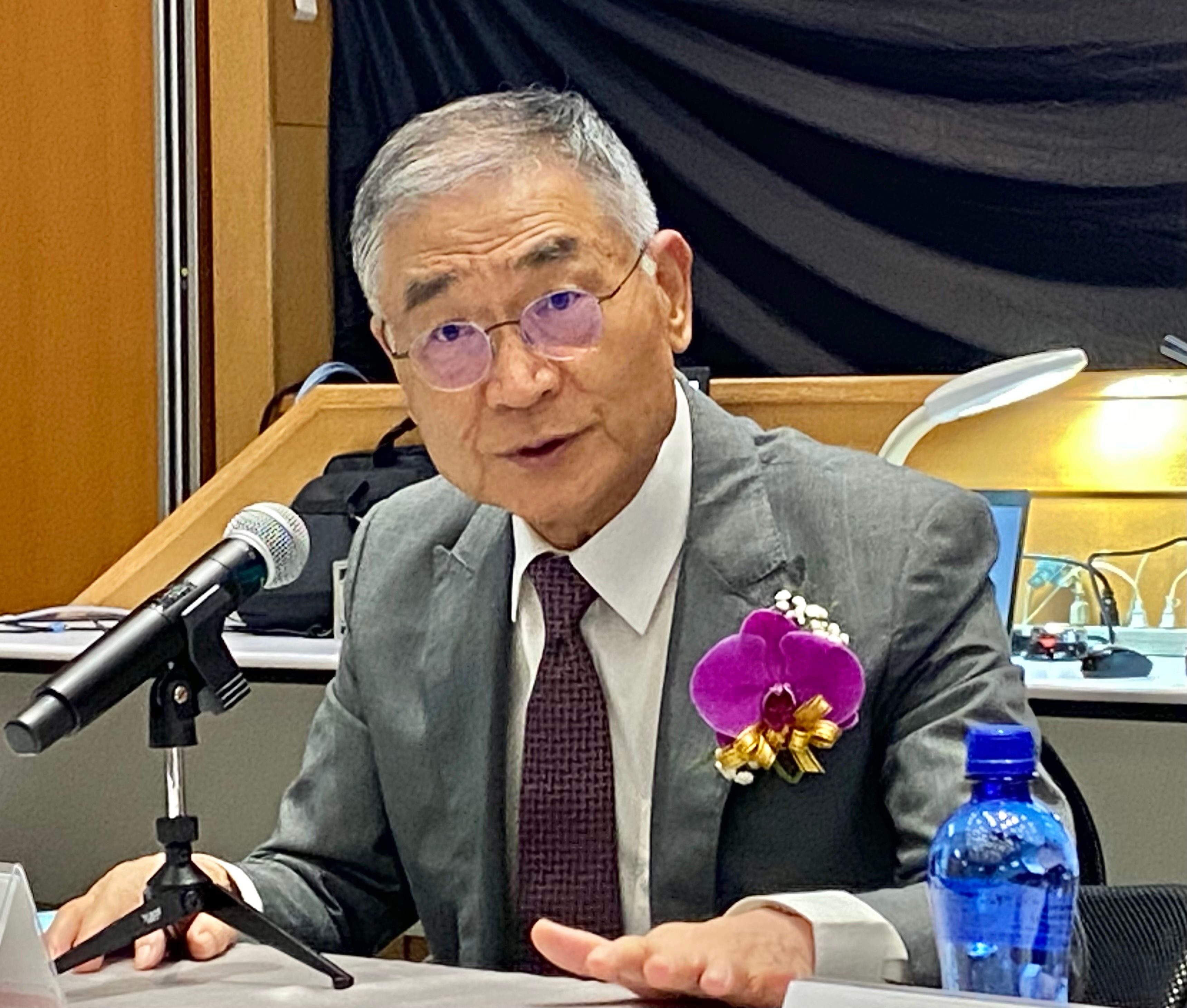 遠東銀行總經理周添財22日出席該行股東常會，且於會後參加媒體聯訪。（陳怡慈攝）