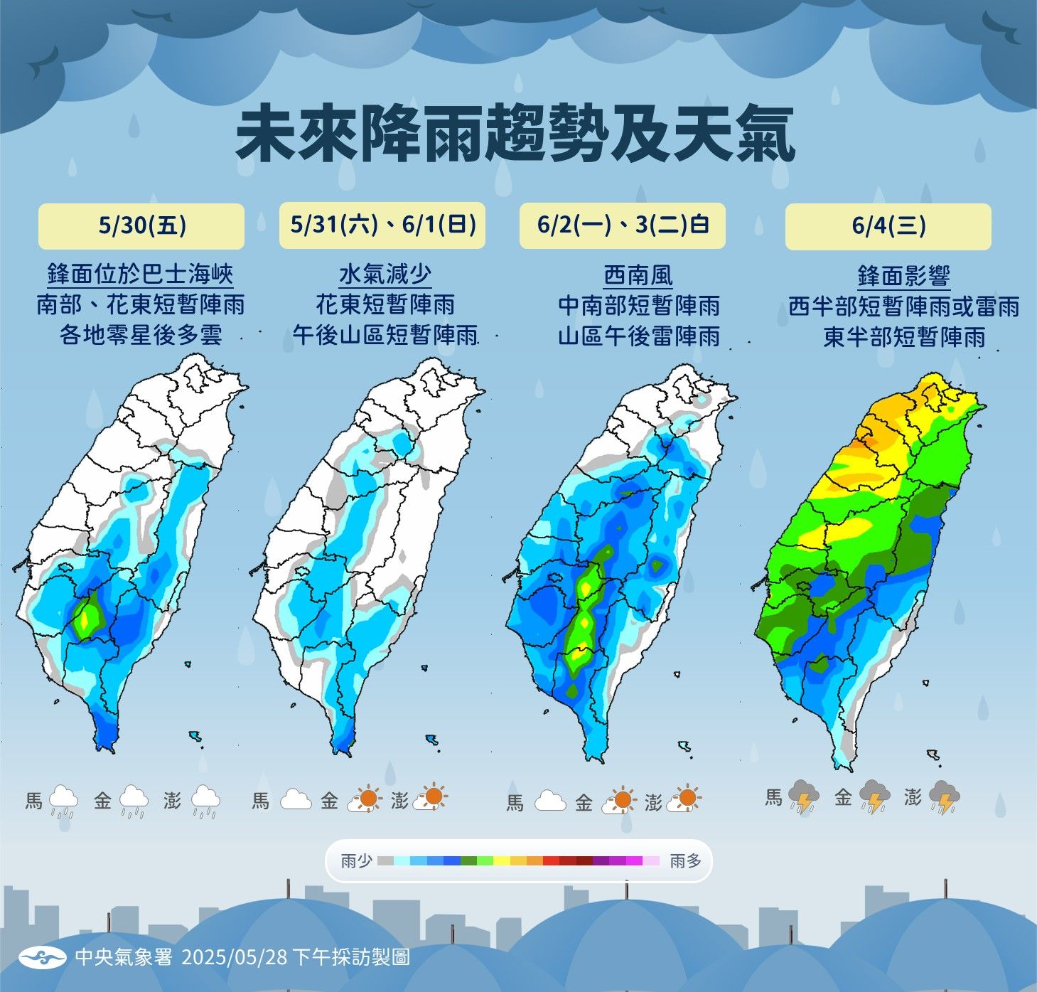 未來降雨趨勢。（圖／氣象署提供）