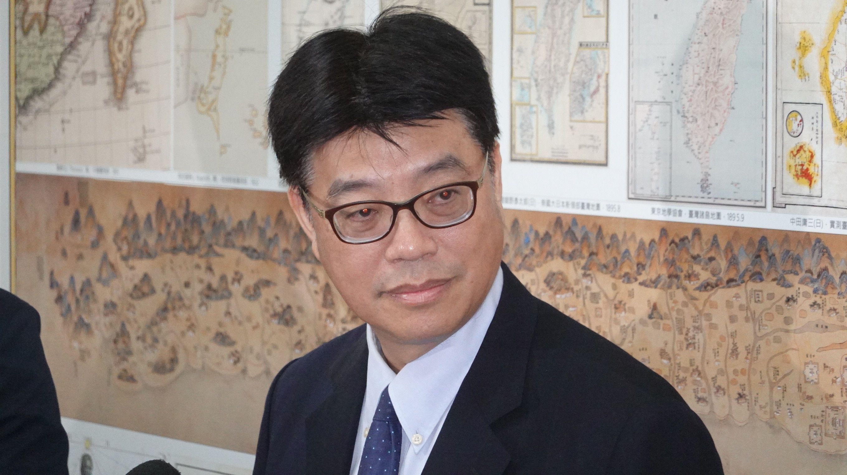 陸委會主委邱垂正29日赴立法院備詢，審查綠營提出的國安相關修法。（楊騰凱攝）