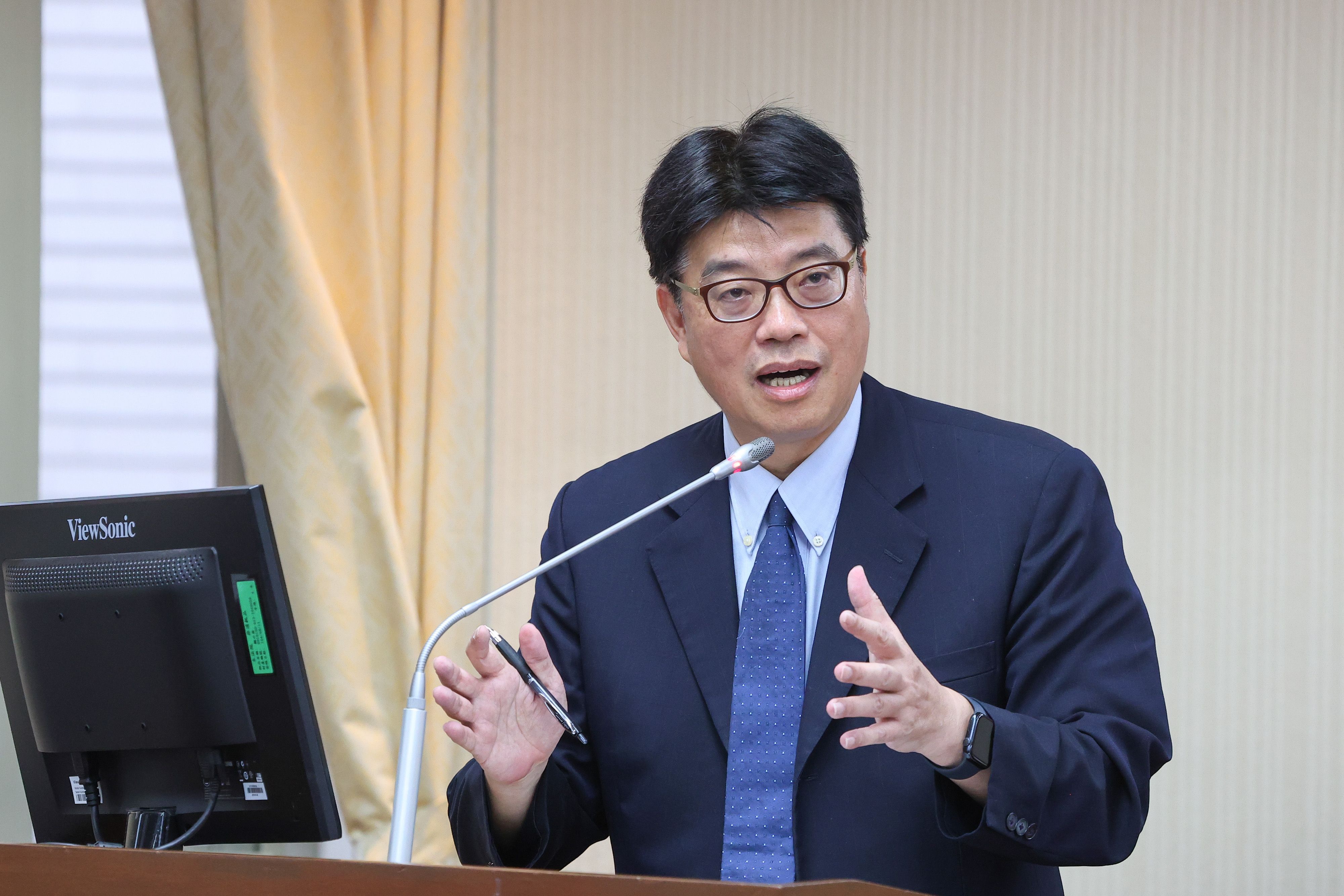 20250529-陸委會主委邱垂正29日於內政委員會備詢。（顏麟宇攝）