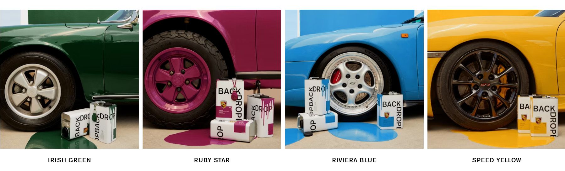 為慶祝跑車問世75周年，Porsche與塗料品牌Backdrop，推出4款限量經典車色家用漆，要讓你家牆壁也能充滿「跑車魂」！