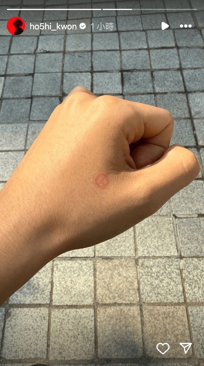 男團SEVENTEEN成員HOSHI在Instagram分享完成投票的認證照。（翻攝自HOSHI IG）