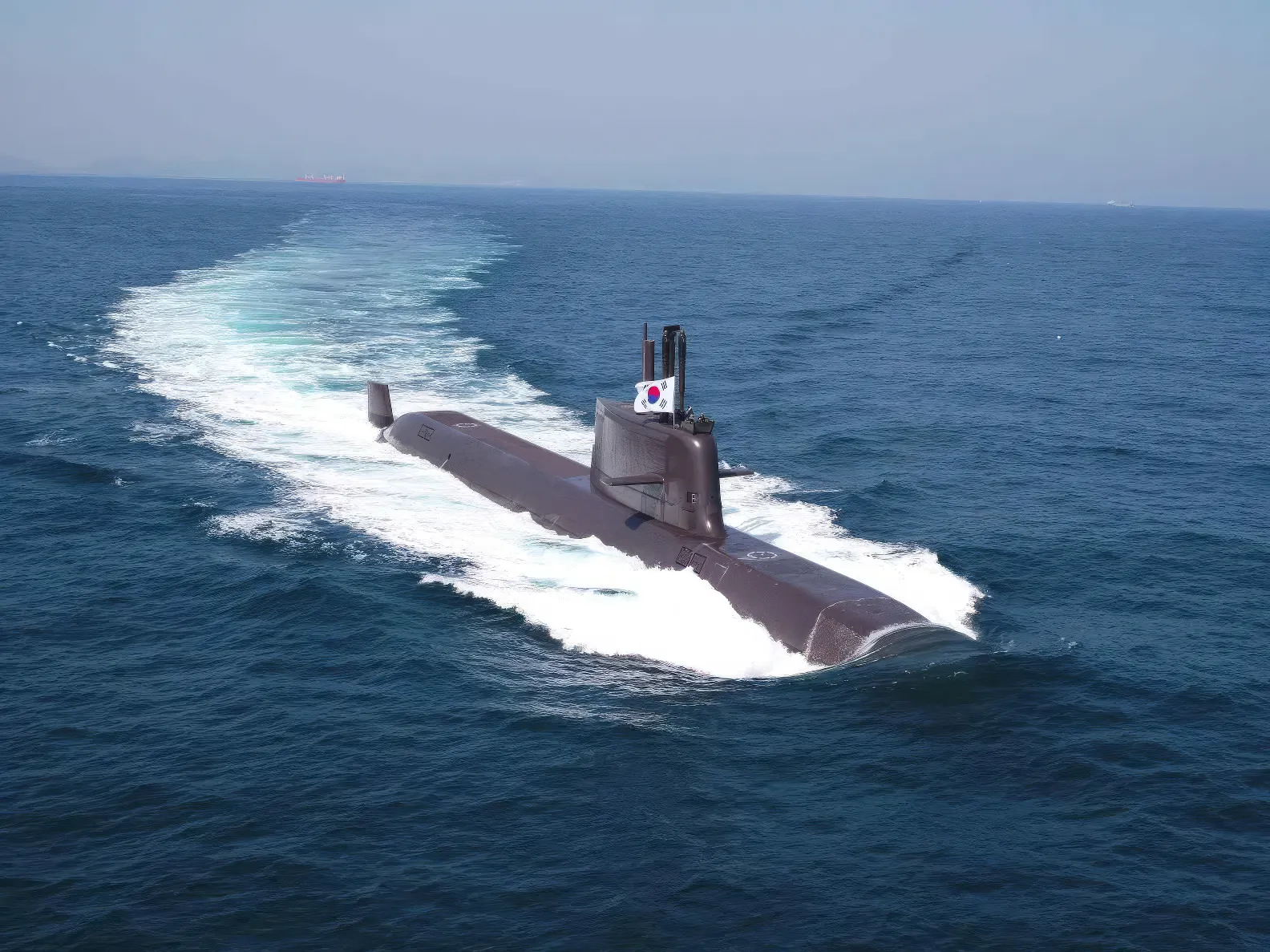 南韓海軍現役的申采浩號潛艦。（翻攝自韓國國防部）