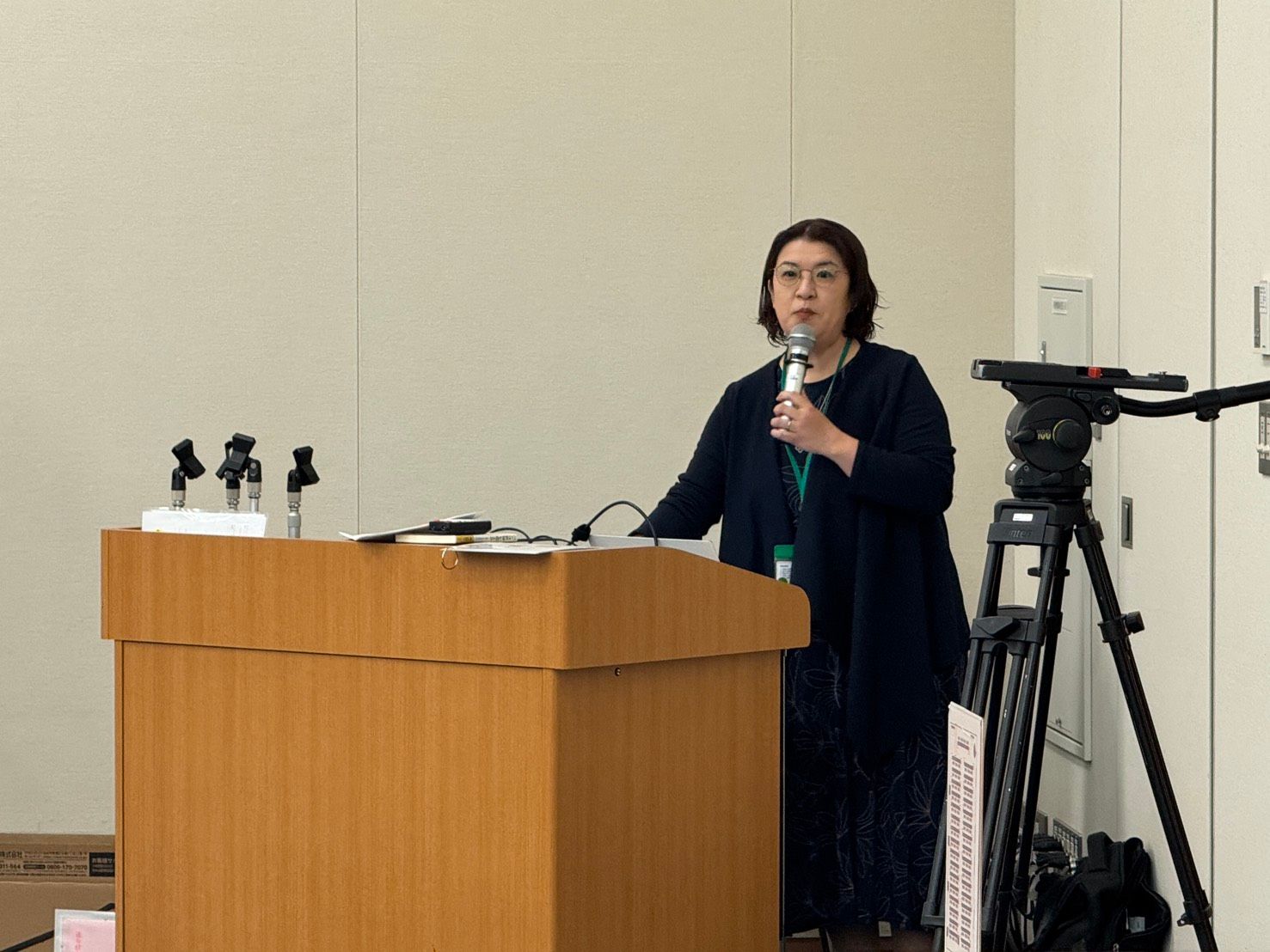 中央大學教授及川淳子。（黃信維攝）